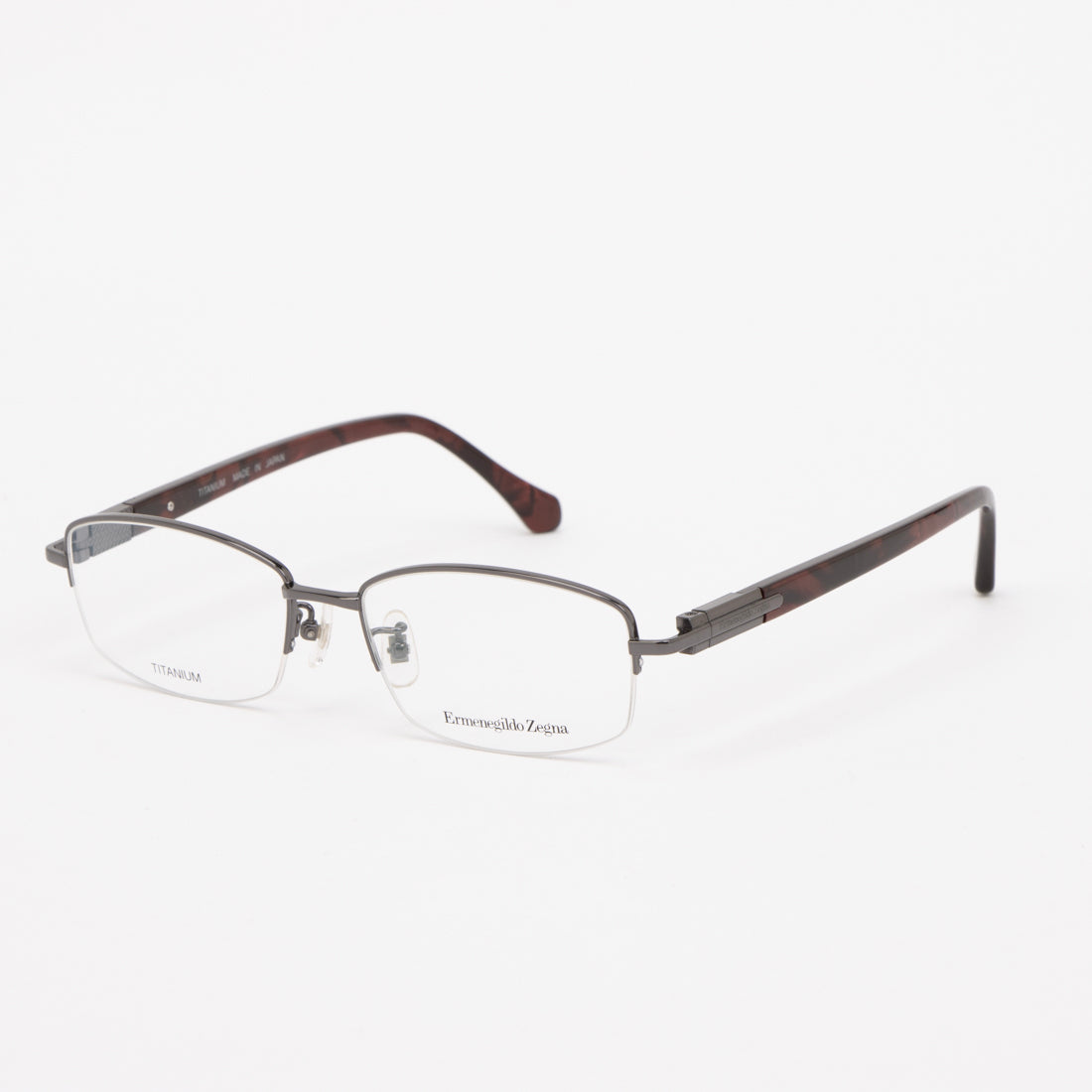エルメネジルド ゼニア Ermenegildo Zegna メガネ 眼鏡 アイウェア レディース メンズ （ガンメタル/ブラウン） ガンメタル/ブラウン