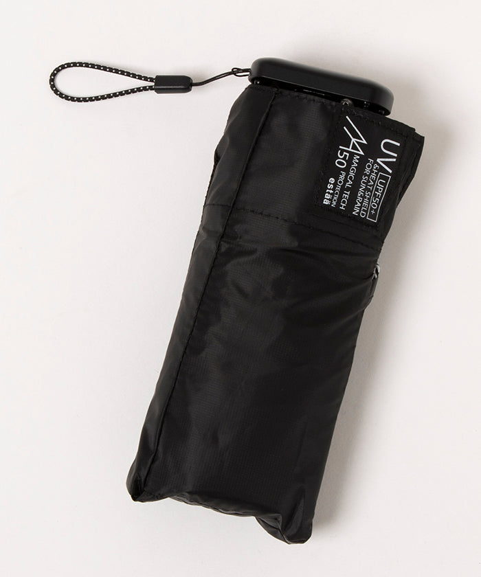 エスタ estaa 【超軽量／約124g～】マジカルテックプロ 遮光率100％ 5段折りたたみ傘 晴雨兼用日傘 50cm （ブラック） ブラック