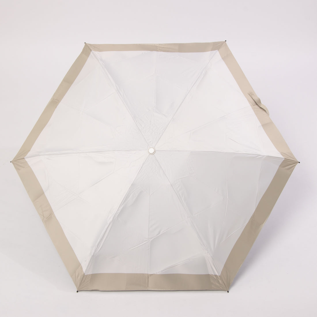 エスタ estaa kowaza ボーダー 折りたたみ傘 晴雨兼用日傘 UV/遮光/遮熱 （ホワイト） ホワイト