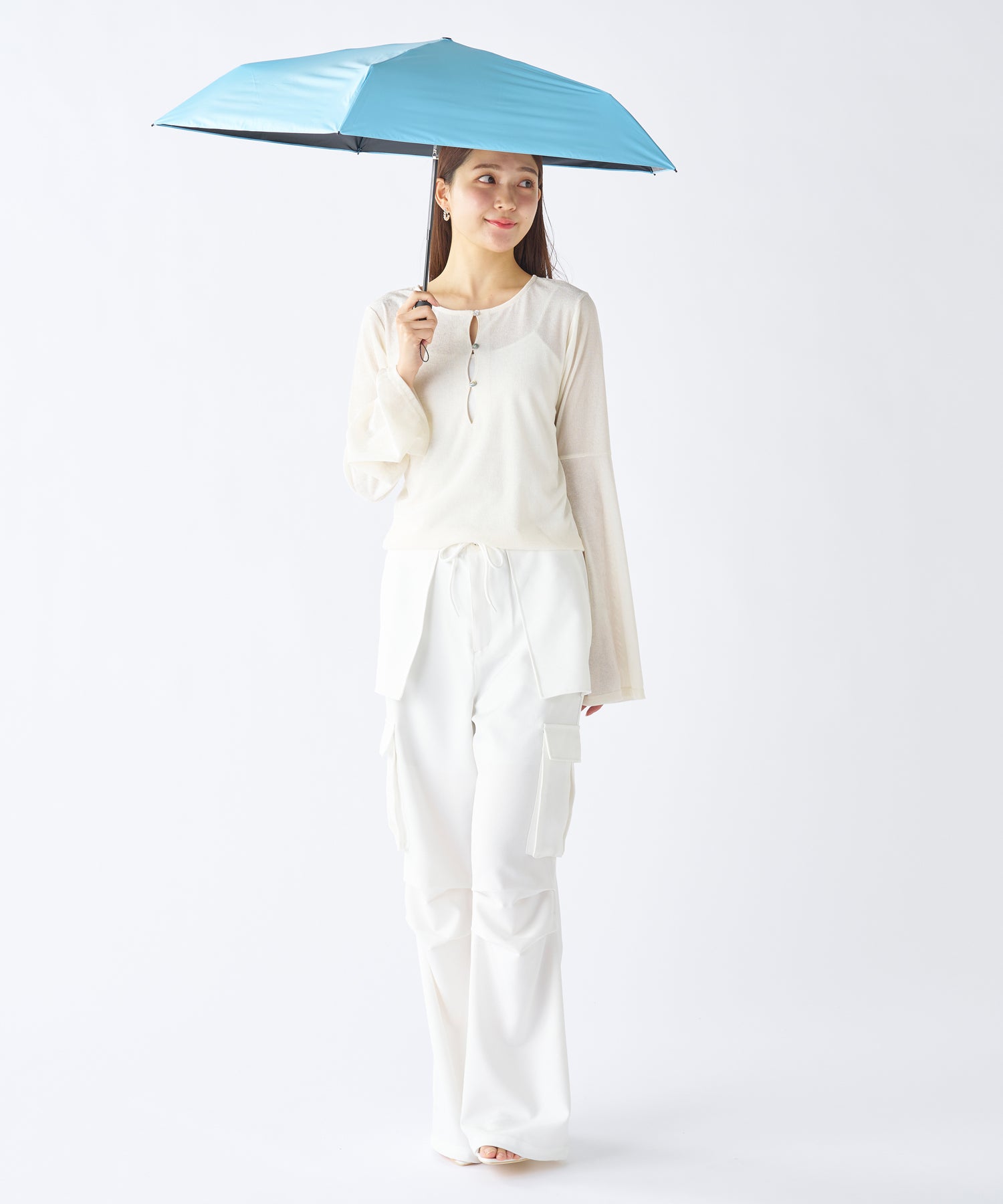 エスタ estaa 【超軽量／約155g～】マジカルテックプロ 遮光率100％ 自動開閉傘 晴雨兼用日傘 UV 50cm （ベージュ） ベージュ