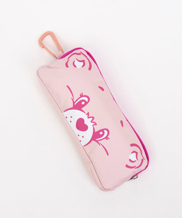 【遮光率100％】ケアベア（TM） CareBears（TM） ケース入り コンパクト 折りたたみ 日傘 CHEER （ペールピンク） ペールピンク