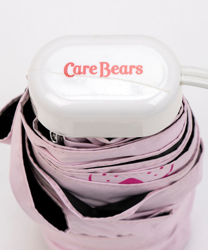 【遮光率100％】ケアベア（TM） CareBears（TM） ケース入り コンパクト 折りたたみ 日傘 CHEER （ペールピンク） ペールピンク