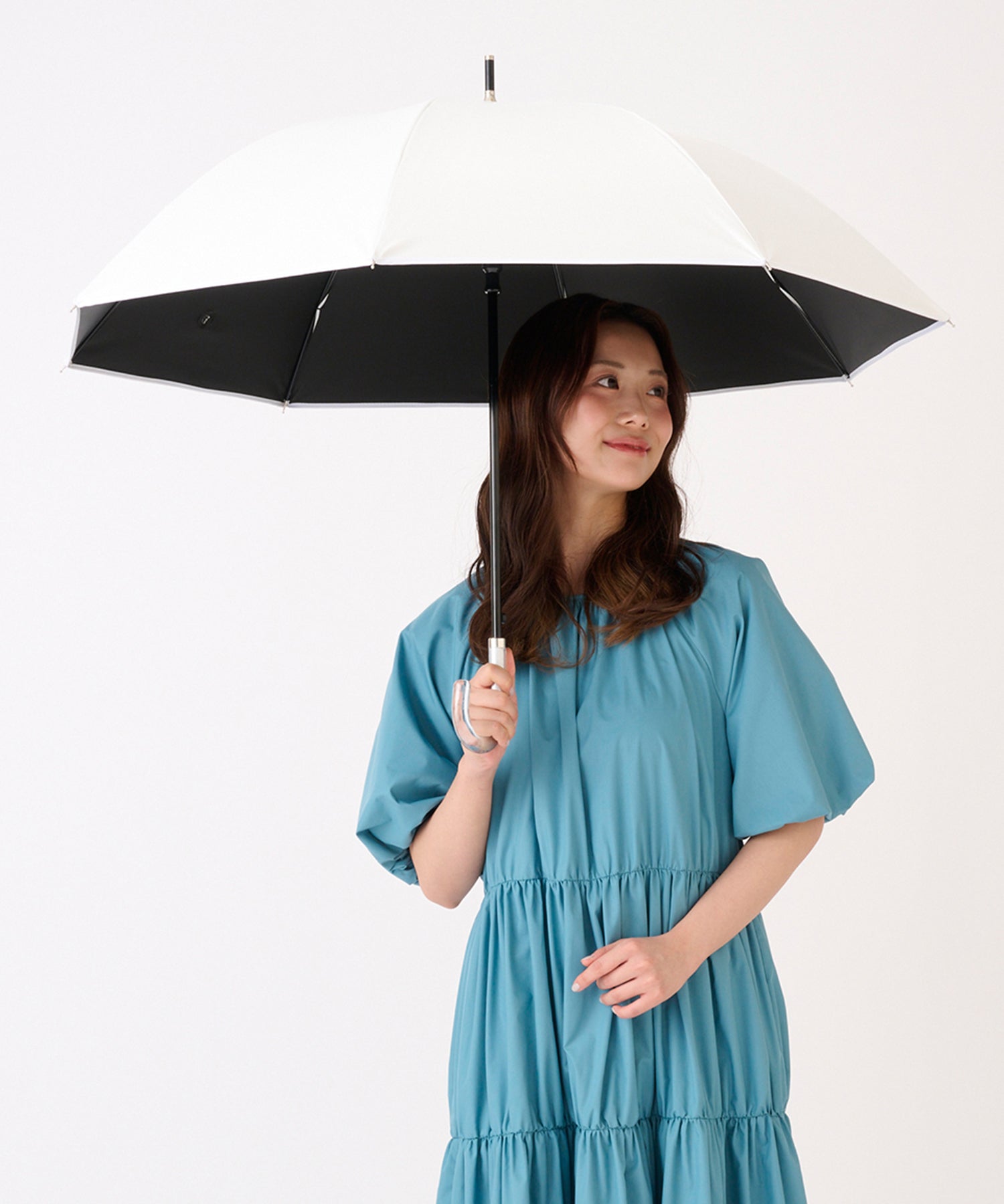 エスタ estaa 【WEB限定 ジャンプ傘】晴雨兼用日傘 ショート傘 ラディクール 遮光 遮熱 UV ユニセックス （ホワイト） ホワイト