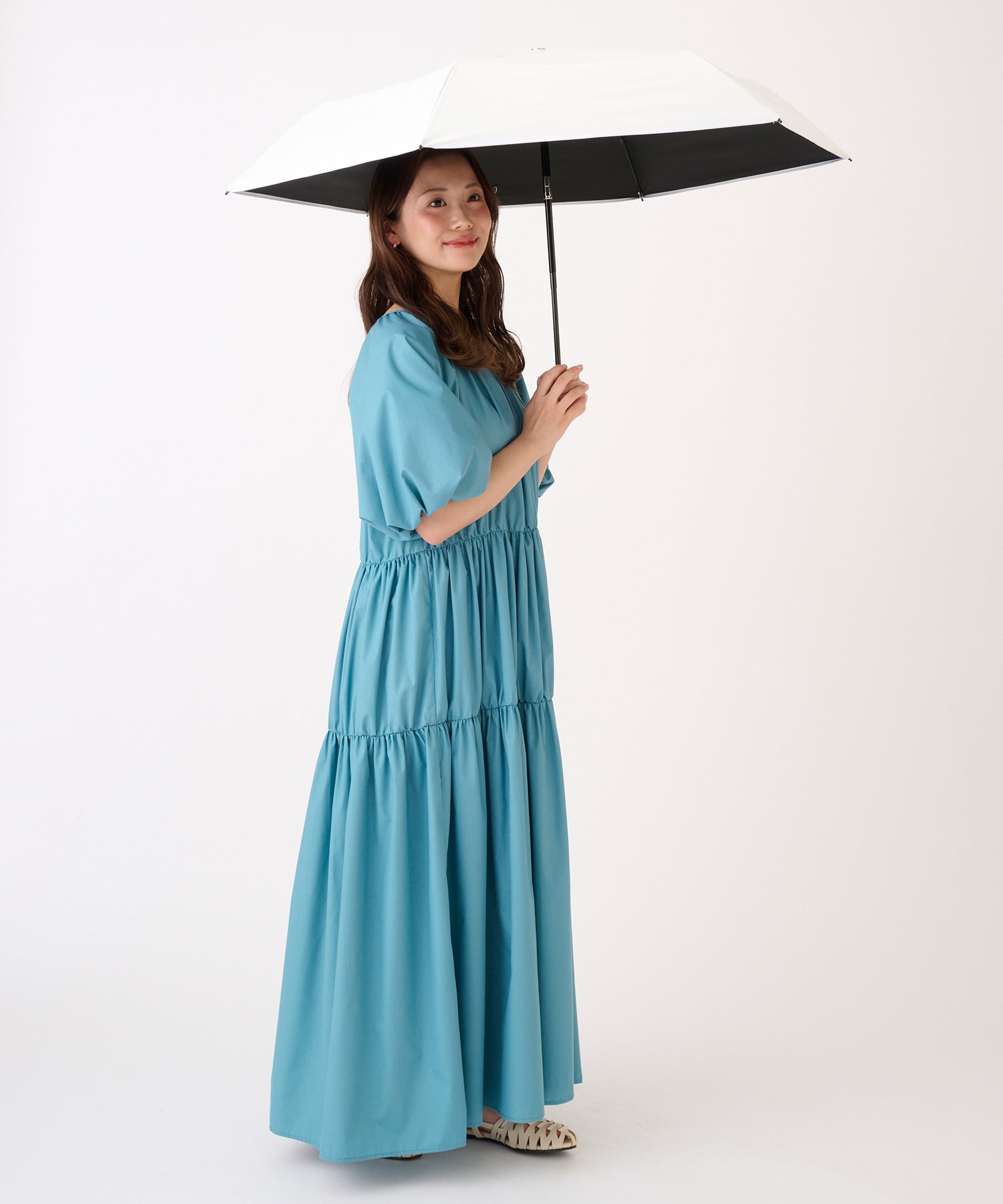 エスタ estaa 【WEB限定 自動開閉】晴雨兼用折りたたみ日傘 ラディクール 遮光 遮熱 UV ユニセックス （ホワイト） ホワイト