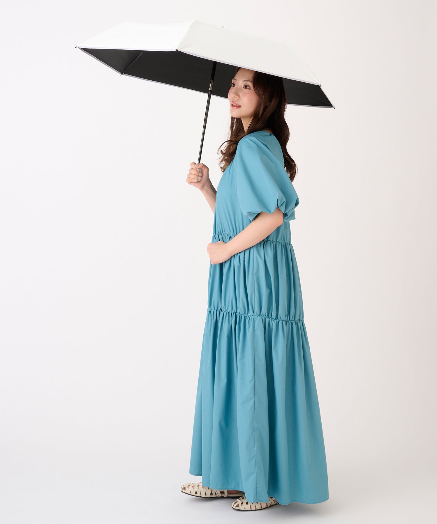 エスタ estaa 【WEB限定 自動開閉】晴雨兼用折りたたみ日傘 ラディクール 遮光 遮熱 UV ユニセックス （ライトグレー） ライトグレー