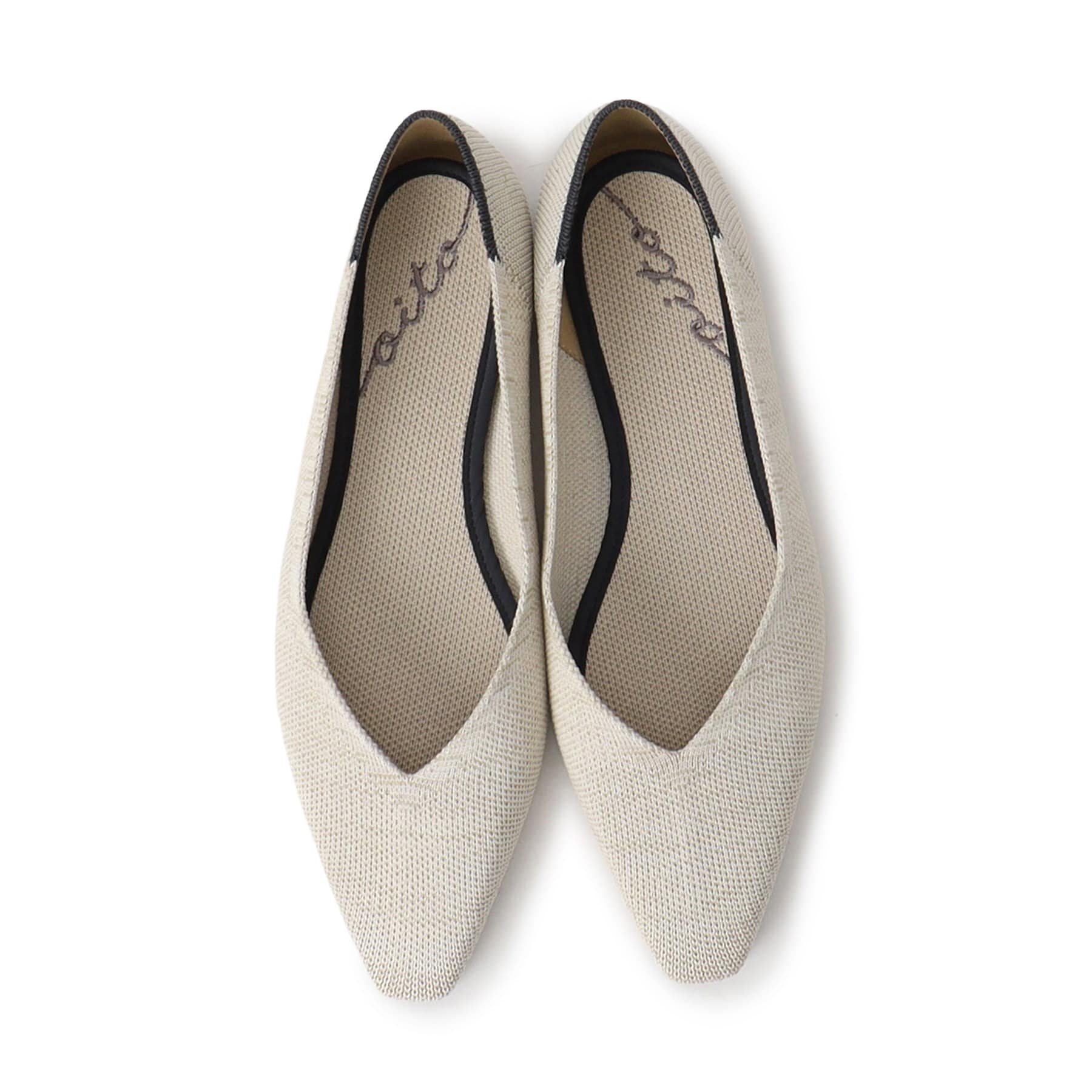 エスペランサ ESPERANZA Oito和紙フラットパンプス （ブラック(019)） ブラック(019)