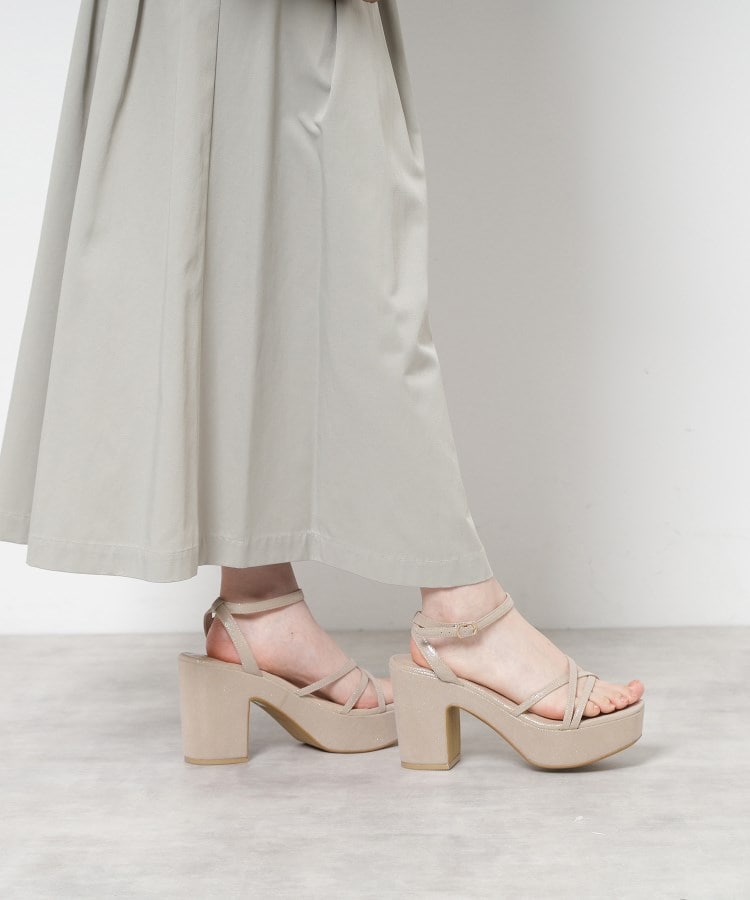 エスペランサ ESPERANZA 厚底アンクルベルトサンダル （ゴールド(107)） ゴールド(107)