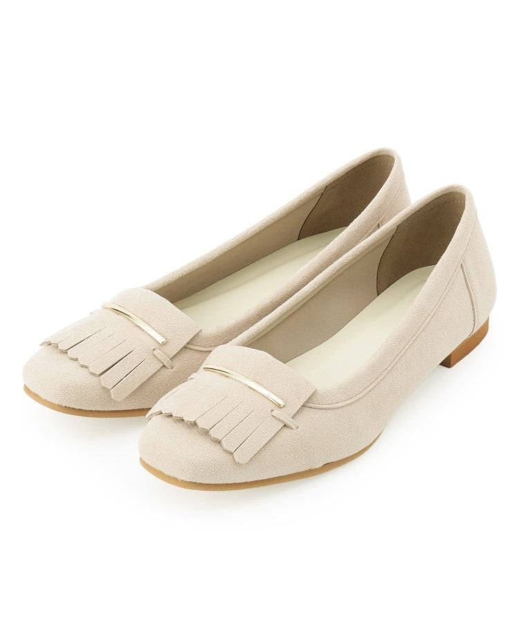 エスペランサ ESPERANZA フリンジフラットパンプス （ベージュ(152)） ベージュ(152)