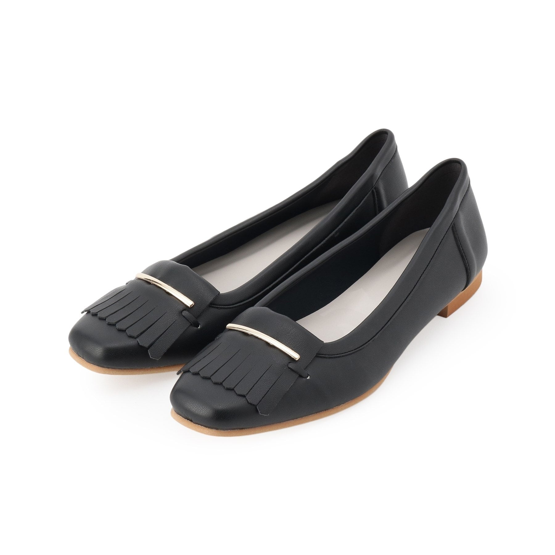 エスペランサ ESPERANZA フリンジフラットパンプス （レッド(162)） レッド(162)