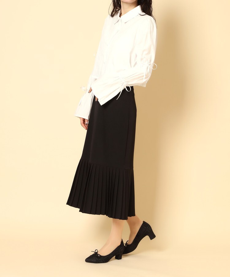 エスペランサ ESPERANZA ビジューリボンポインテッドパンプス （ブルー(393)） ブルー(393)