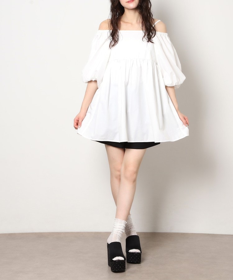 エスペランサ ESPERANZA ラインストーンウエッジミュール （ホワイト(301)） ホワイト(301)