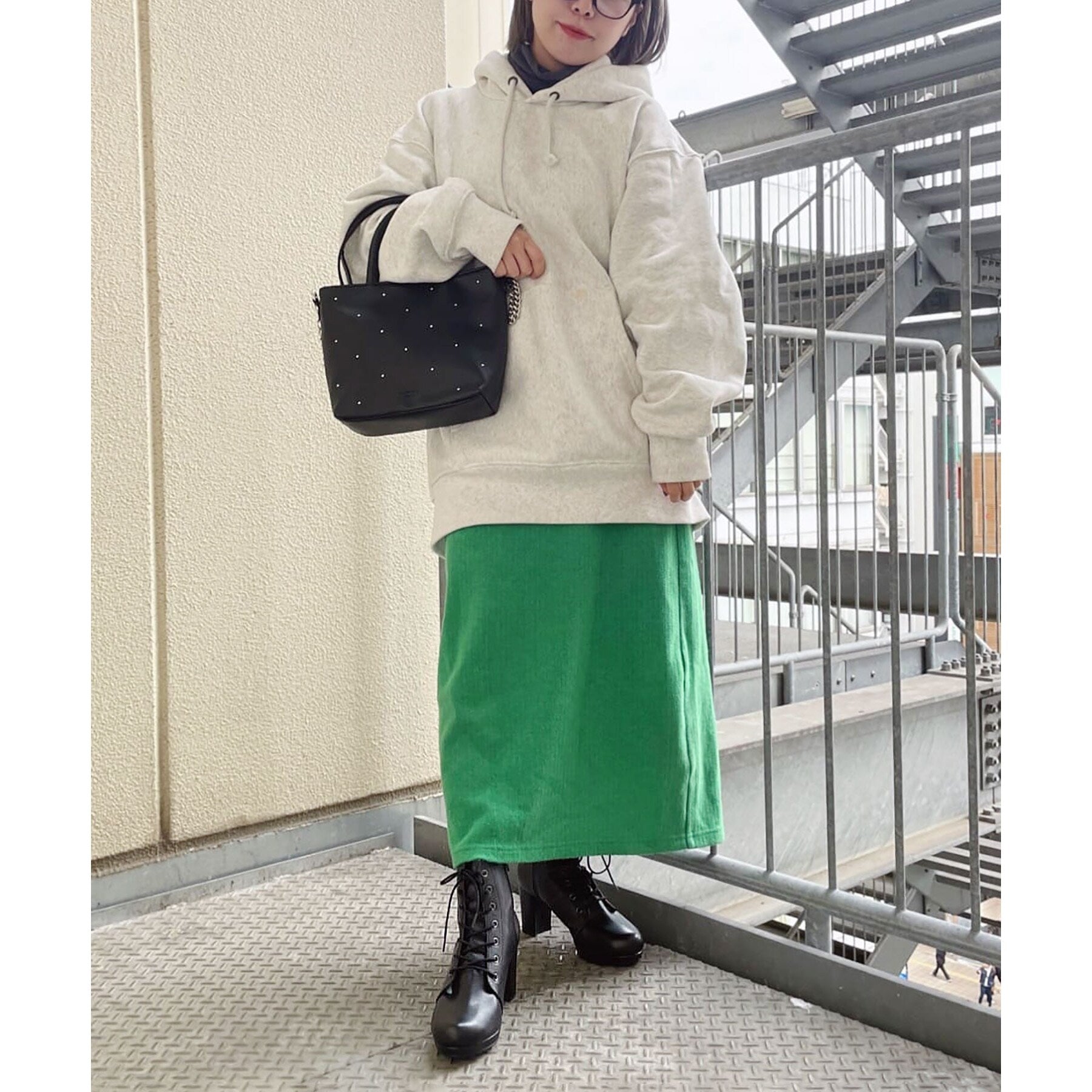 Esperanza Esperanza <<標準>>杏仁鞋帶厚厚的底部短靴