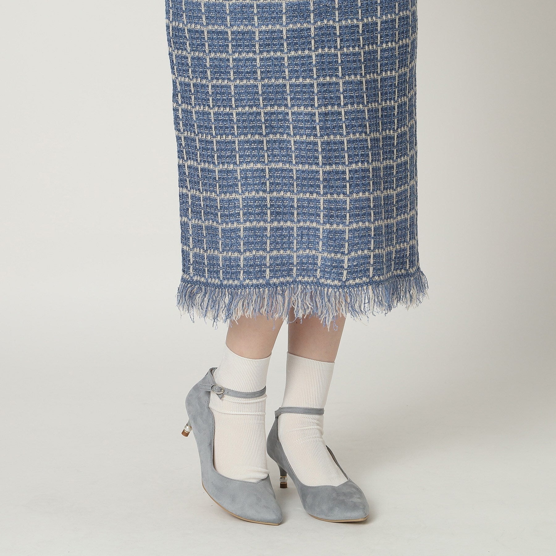エスペランサ ESPERANZA フェイクパールヒールアンクルストラップパンプス （ブラック(119)） ブラック(119)