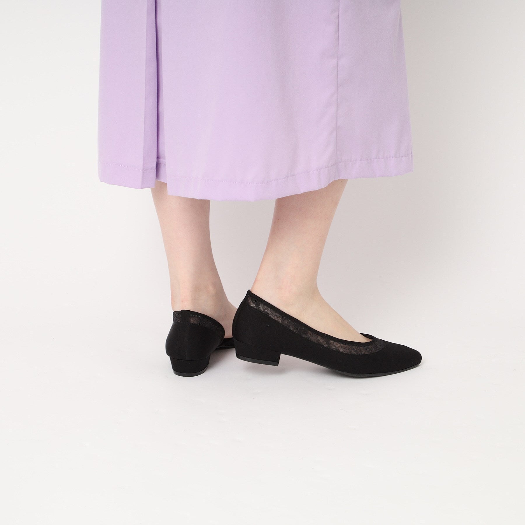 エスペランサ ESPERANZA セパレートフラットパンプス 結婚式二次会 パーティー 24SS （ブラック(319)） ブラック(319)
