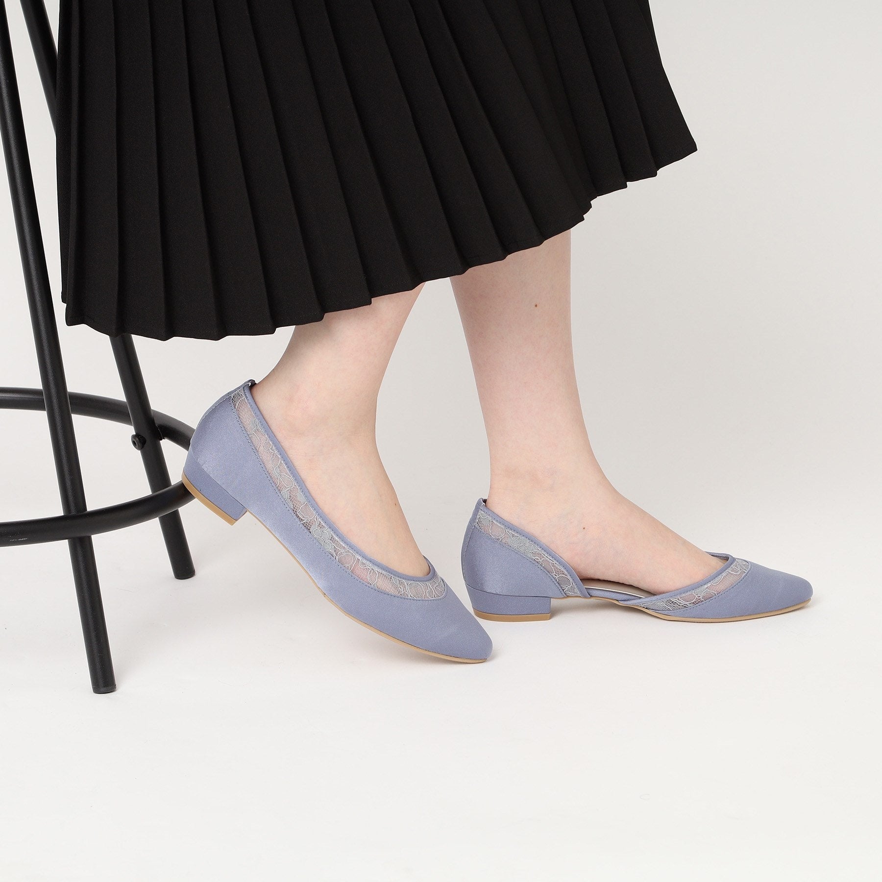 エスペランサ ESPERANZA セパレートフラットパンプス 結婚式二次会 パーティー 24SS （ブラック(319)） ブラック(319)