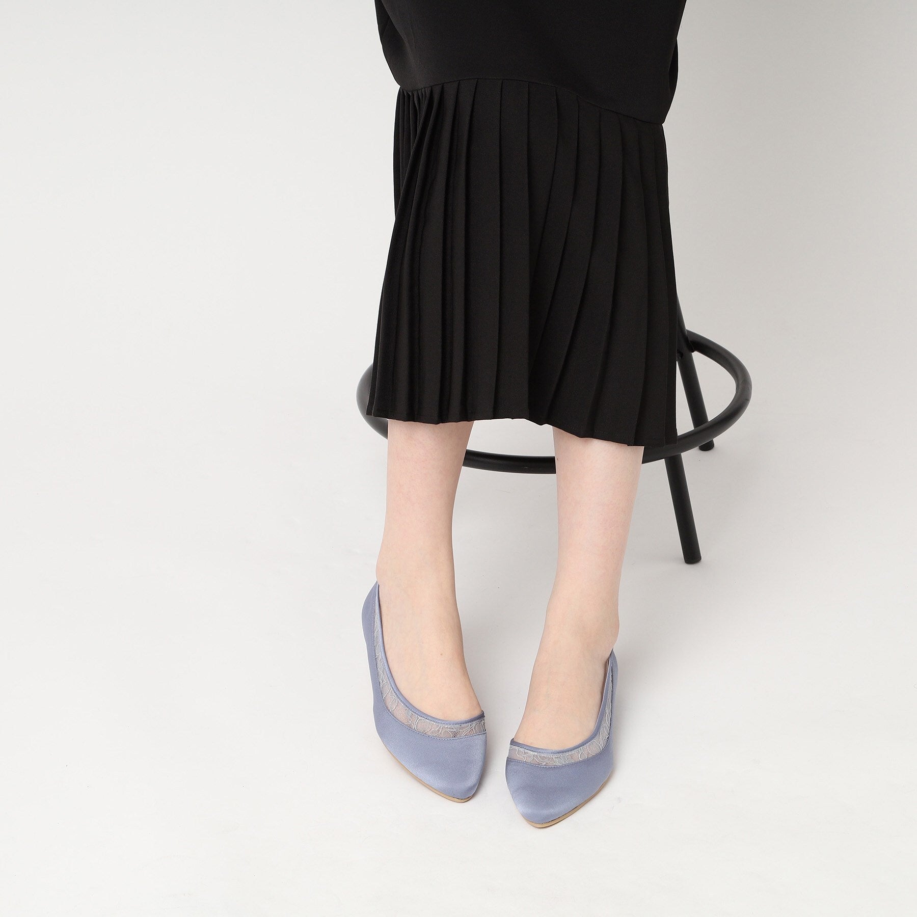 エスペランサ ESPERANZA セパレートフラットパンプス 結婚式二次会 パーティー 24SS （ブラック(319)） ブラック(319)