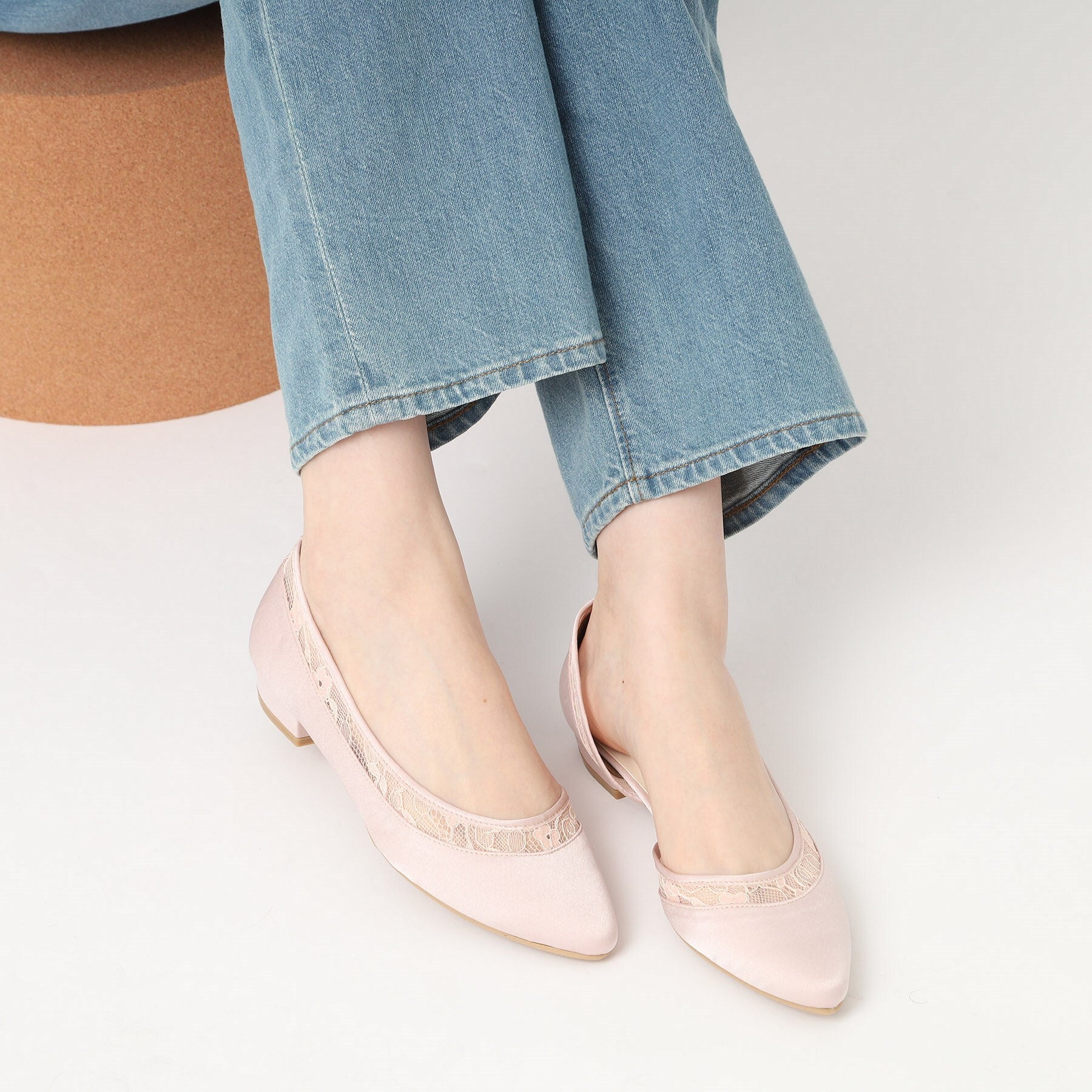 エスペランサ ESPERANZA セパレートフラットパンプス 結婚式二次会 パーティー 24SS （ブラック(319)） ブラック(319)
