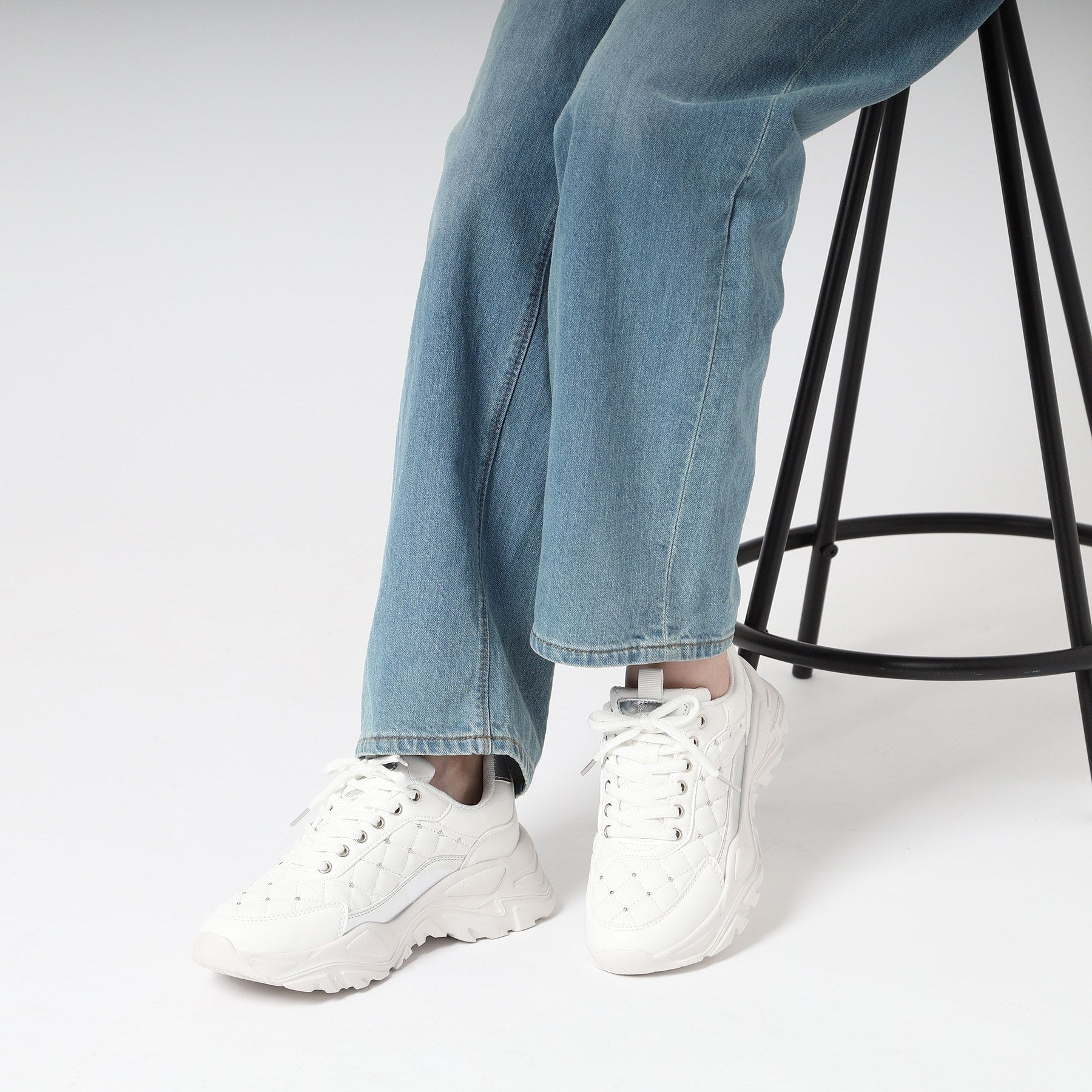 エスペランサ ESPERANZA キルティングスニーカー 24SS （ホワイト(001)） ホワイト(001)