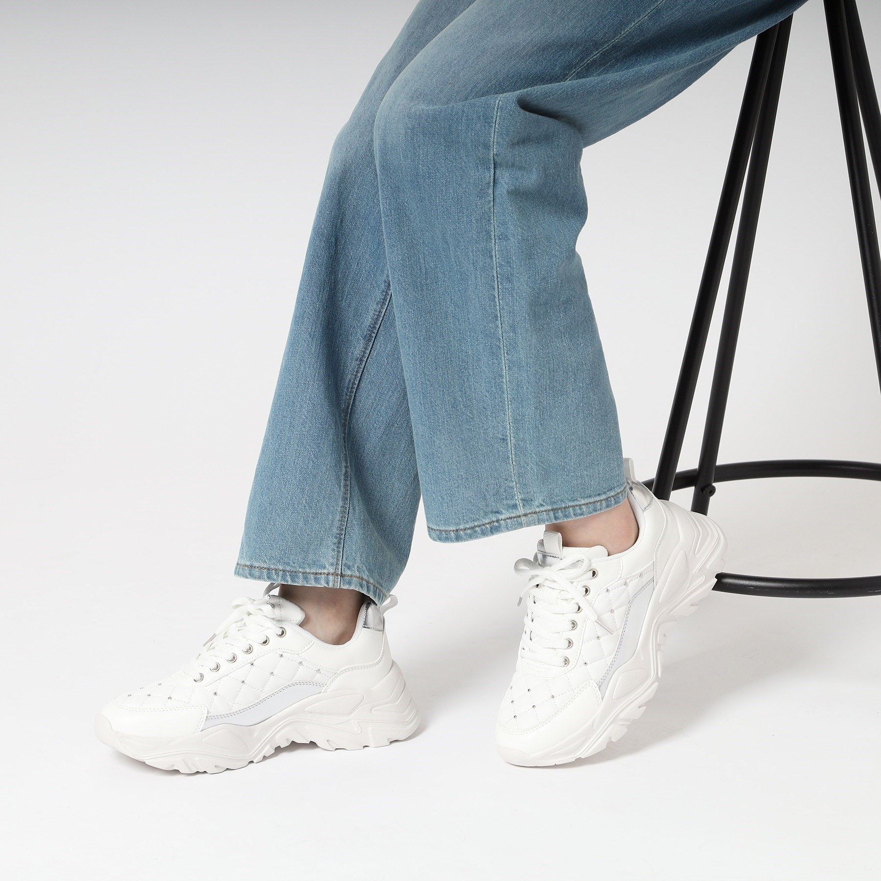 エスペランサ ESPERANZA キルティングスニーカー 24SS （ホワイト(001)） ホワイト(001)