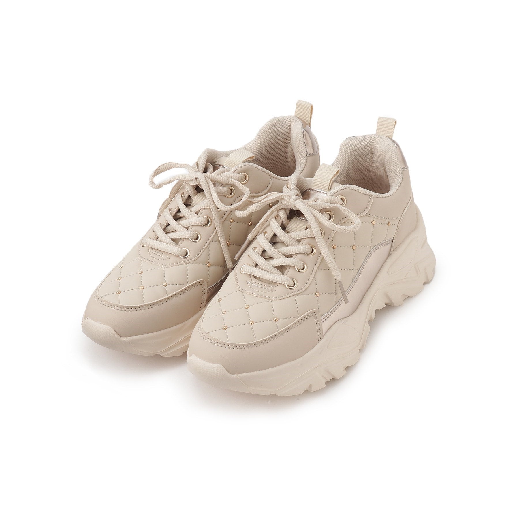 エスペランサ ESPERANZA キルティングスニーカー 24SS （ベージュ(052)） ベージュ(052)