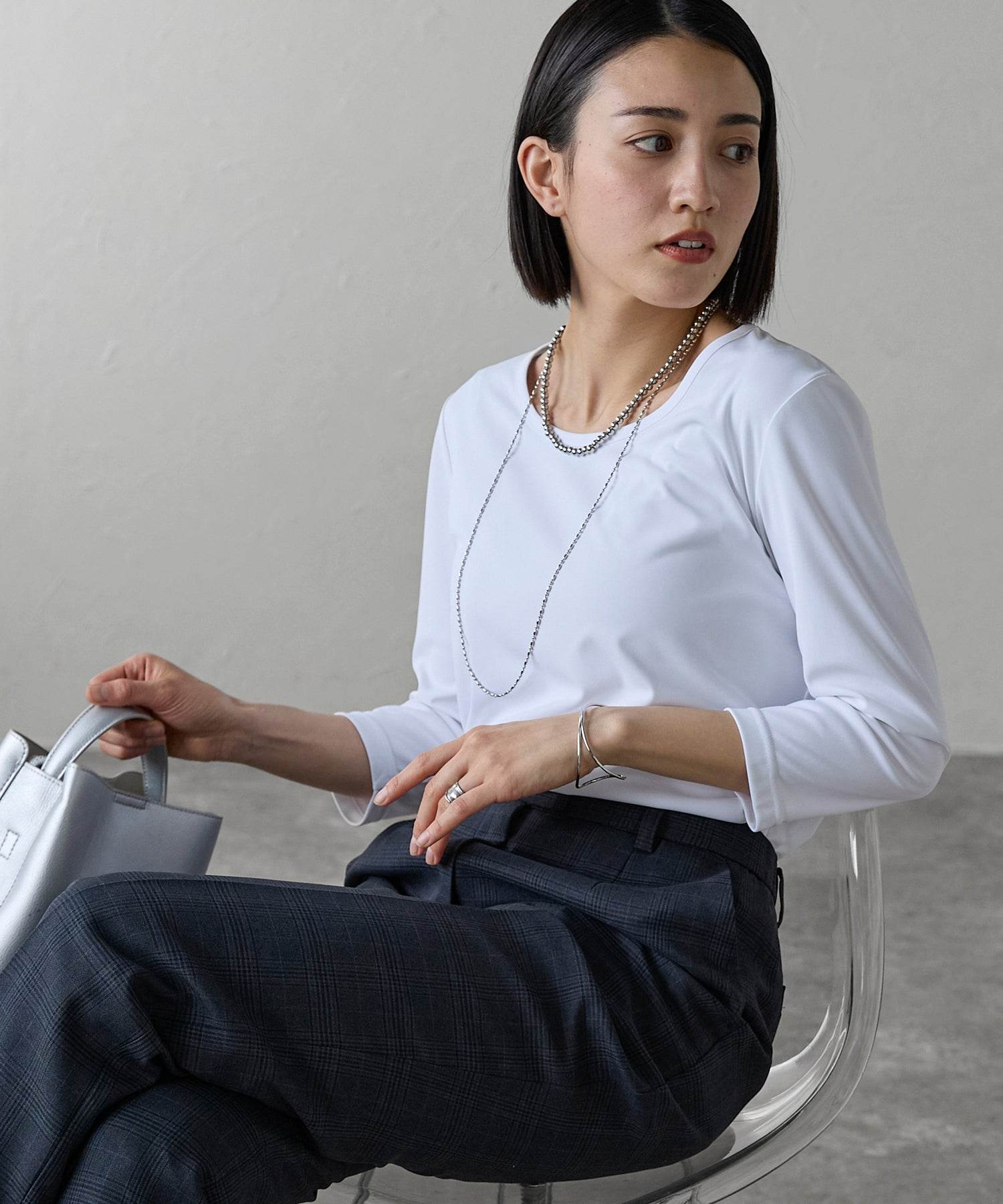 エトレプレ etre pret 七分袖カットソー （ホワイト） ホワイト