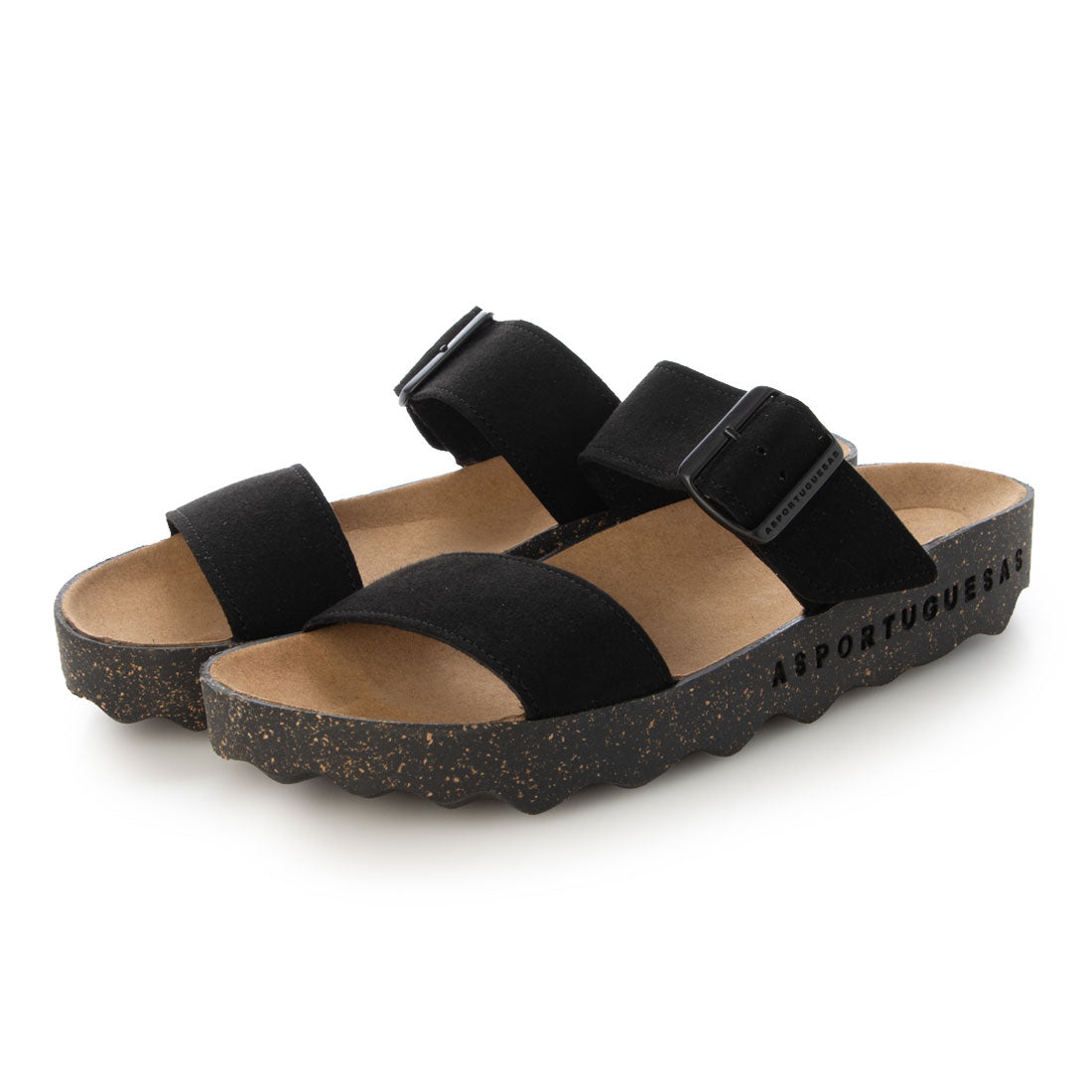 ヨーロッパコンフォートシューズ EU Comfort Shoes Asportuguesas エコレザーサンダル （ECO SUEDE BLACK） ECO SUEDE BLACK