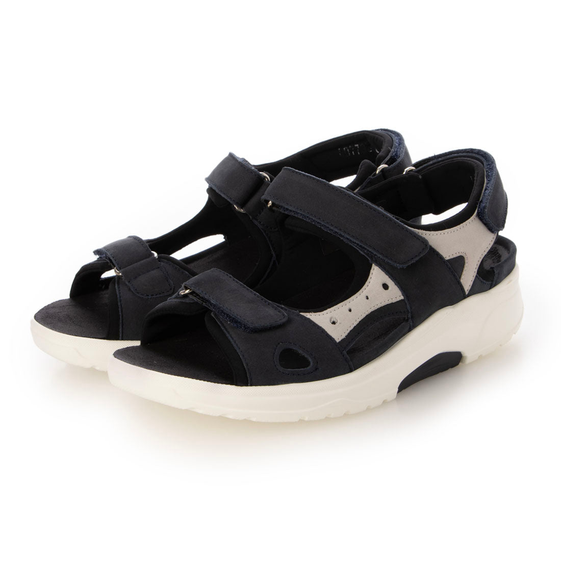 ヨーロッパコンフォートシューズ EU Comfort Shoes Waldlaufer サンダル （marine cement SHANNON schwarz） marine cement SHANNON schwarz