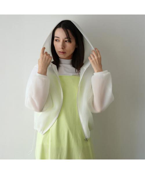 ユーフォリック euphoric' euphoric' フーディー EU-CT5105 Sheer Hoodie メッシュ （01/WHITE/ホワイト） 01/WHITE/ホワイト