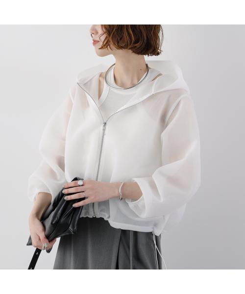 ユーフォリック euphoric' euphoric' フーディー EU-CT5105 Sheer Hoodie メッシュ （01/WHITE/ホワイト） 01/WHITE/ホワイト