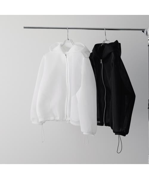 ユーフォリック euphoric' euphoric' フーディー EU-CT5105 Sheer Hoodie メッシュ （01/WHITE/ホワイト） 01/WHITE/ホワイト