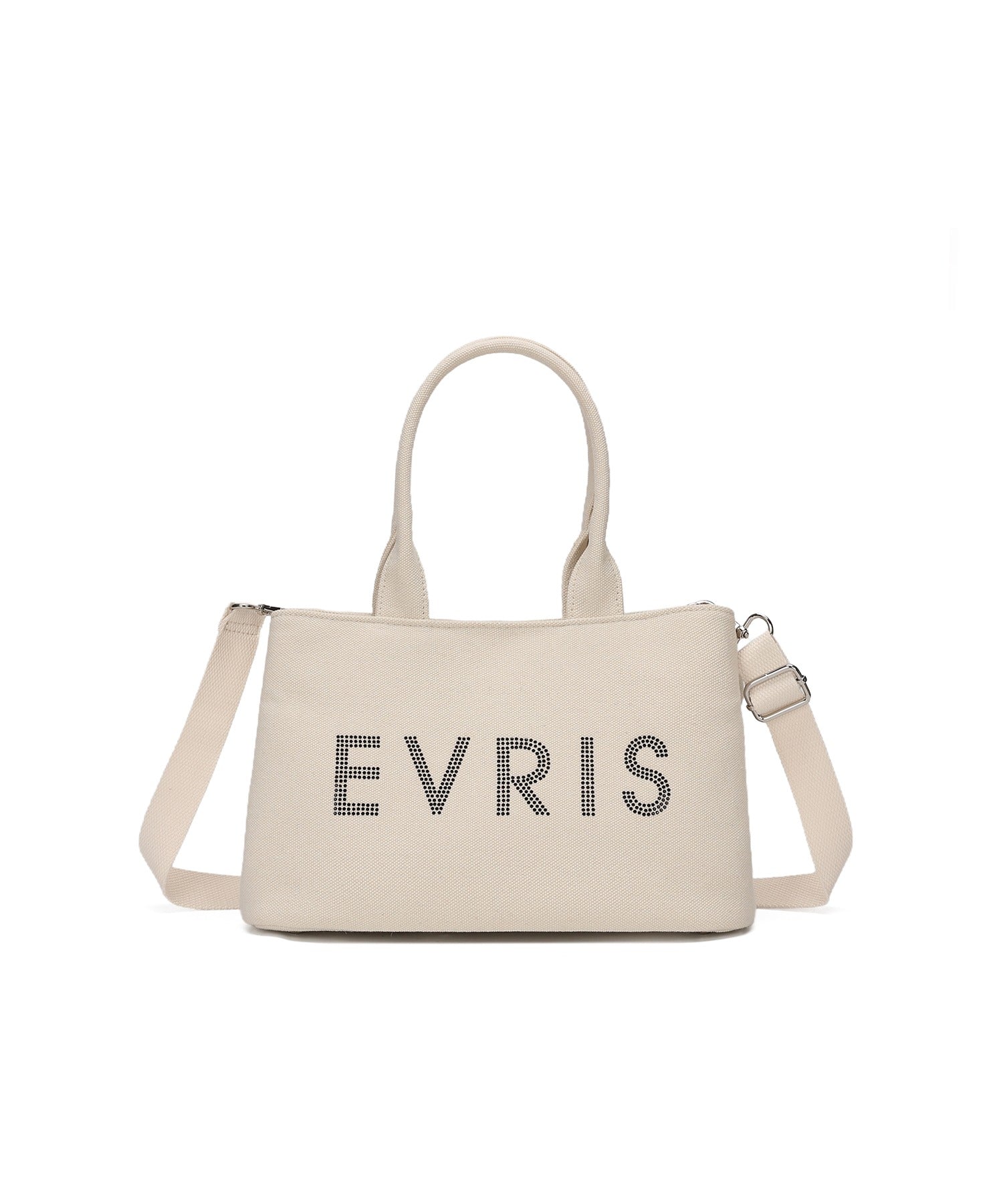 エヴリス EVRIS 【EVRIS/エヴリス】ロゴファブリック HOTFIXハンドバッグ／500mkペットボトル収納可 （IVO03） IVO03
