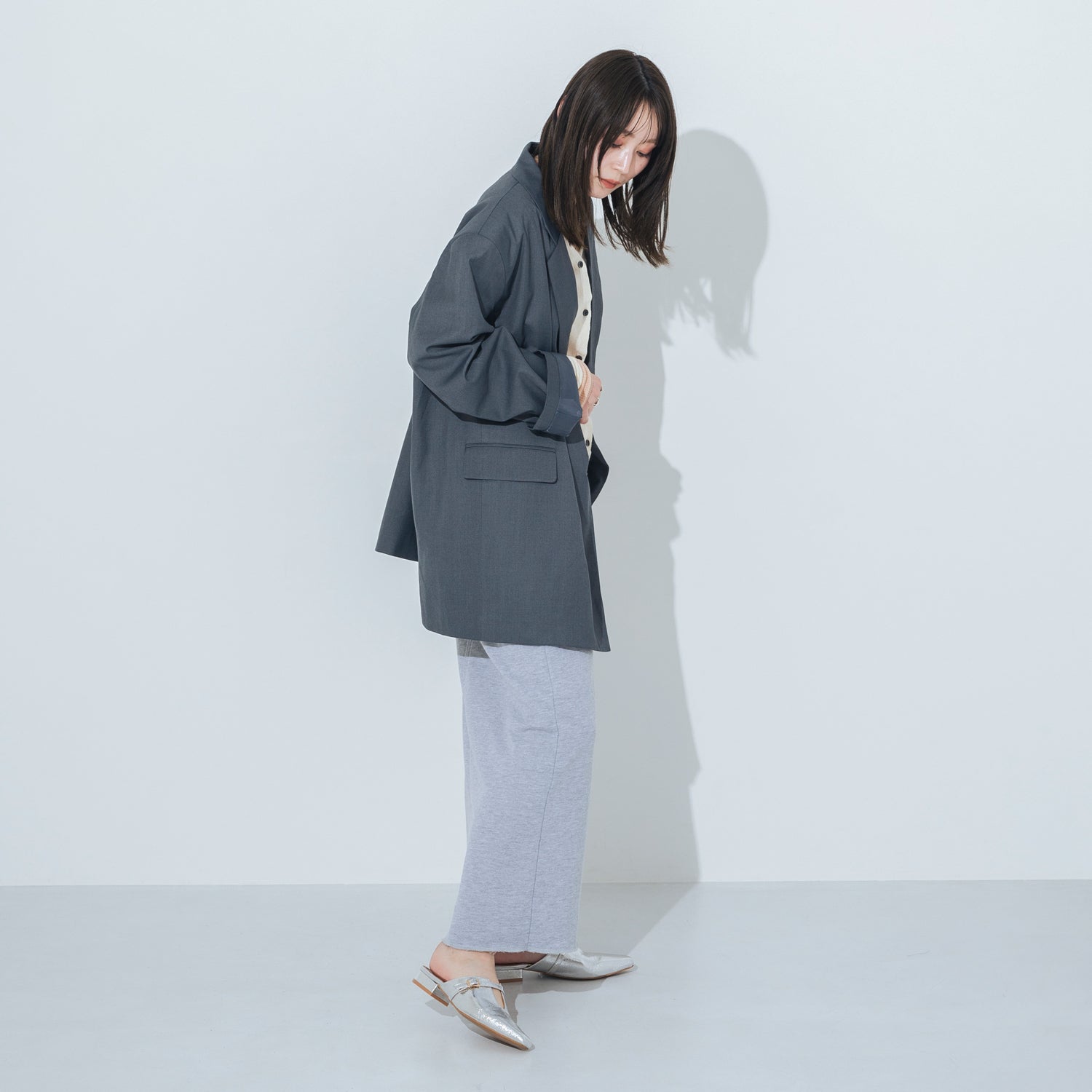 【EVOL】【Soft・Cushioned】U-Cut Square Flat Pumps IY5723