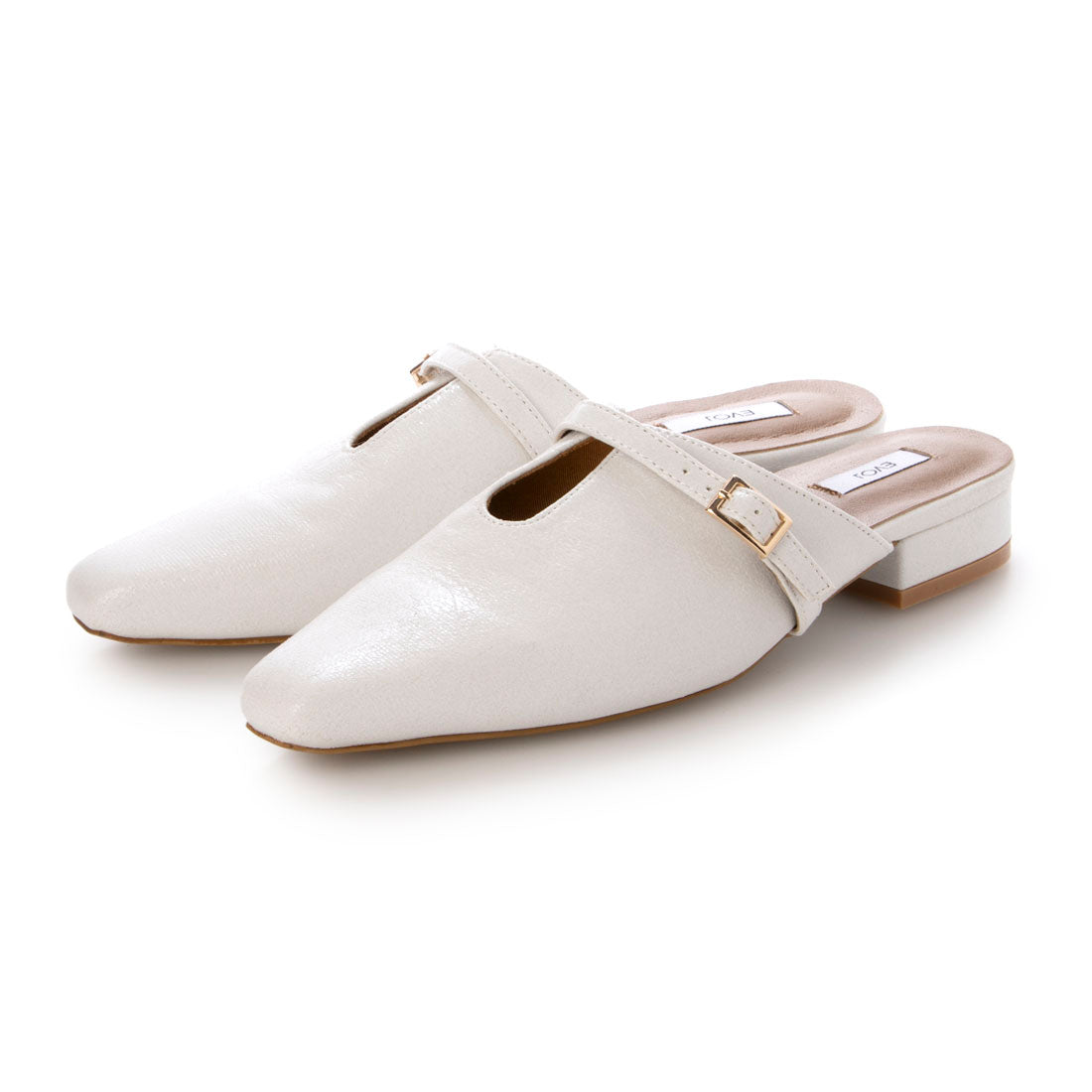 【EVOL】【Soft・Cushioned】U-Cut Square Flat Pumps IY5723