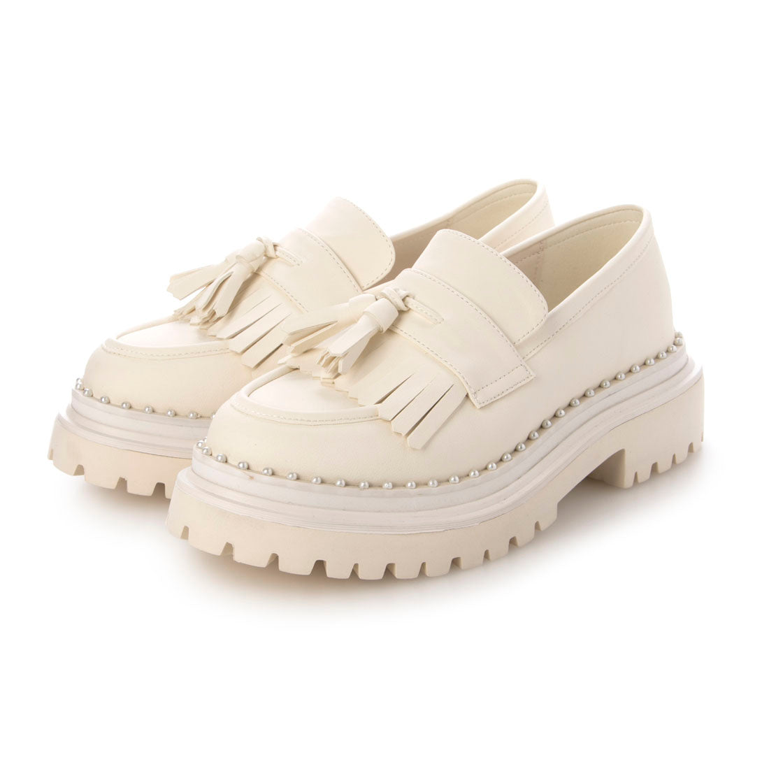 [EVOL/イーボル] [Cushioned & Soft] Pearl Cova Quilt Tassel Loafer IY5659