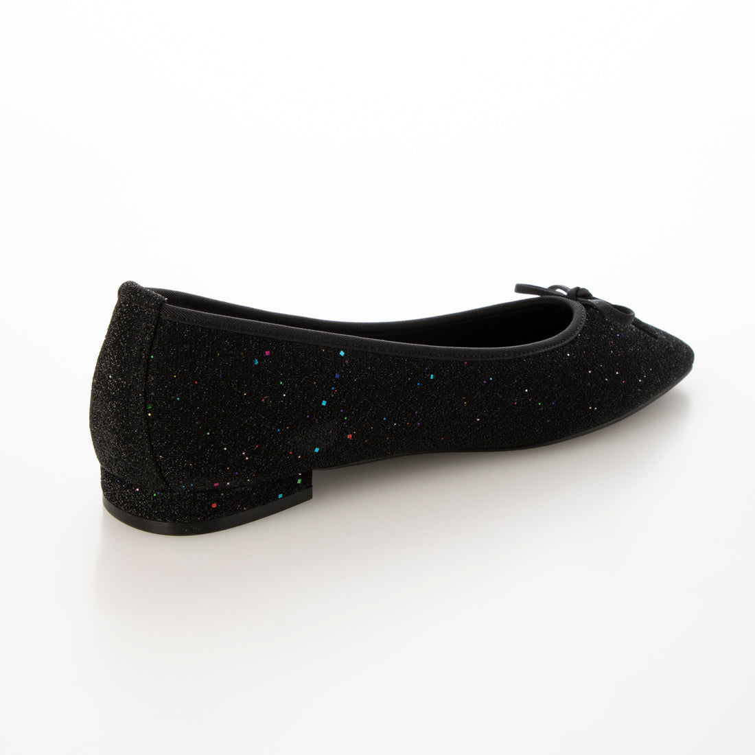 【EVOL/イーボル】 【ふかふか・軽量】アーモンドトゥフラットバレエ IZ5782  （ブラック） ブラック