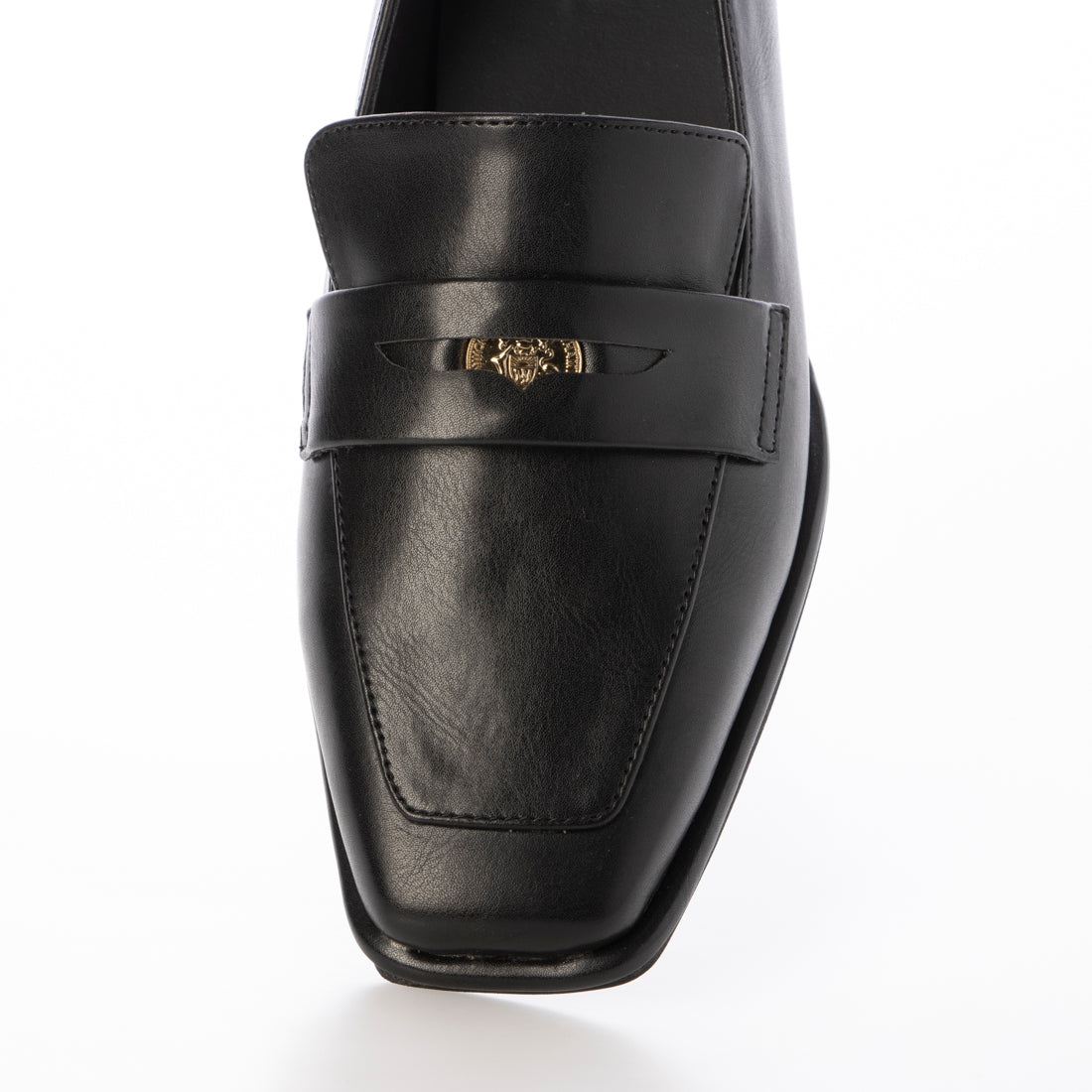 【EVOL/イーボル】 【晴雨兼用・ふかふか】スクエア3.5cmコインローファー IZ5786  （ブラック） ブラック