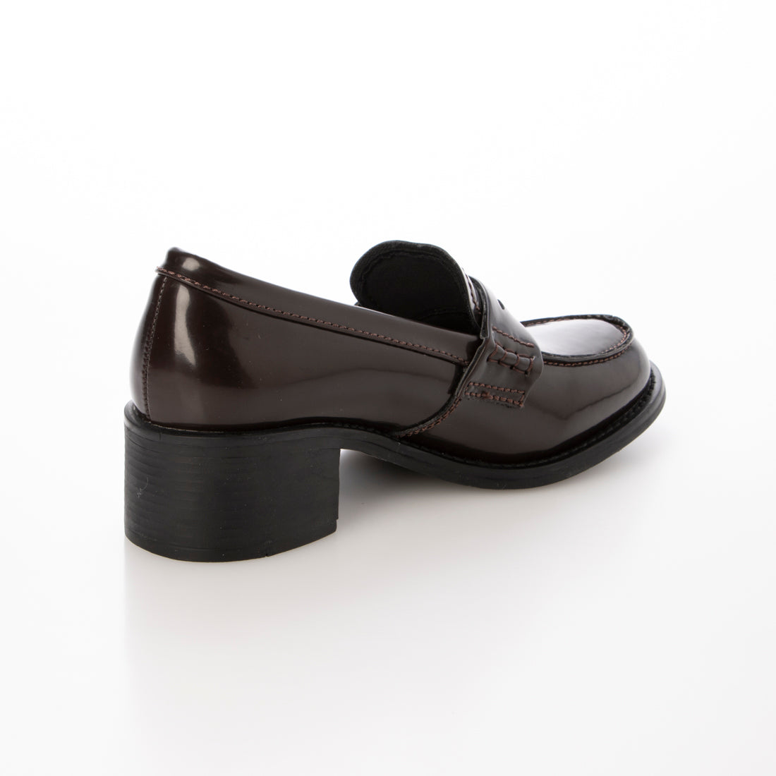 【EVOL/イーボル】 【ふかふか・クッション入り】4.5cmコインローファー IZ5863  （ブラックエナメル） ブラウンエナメル