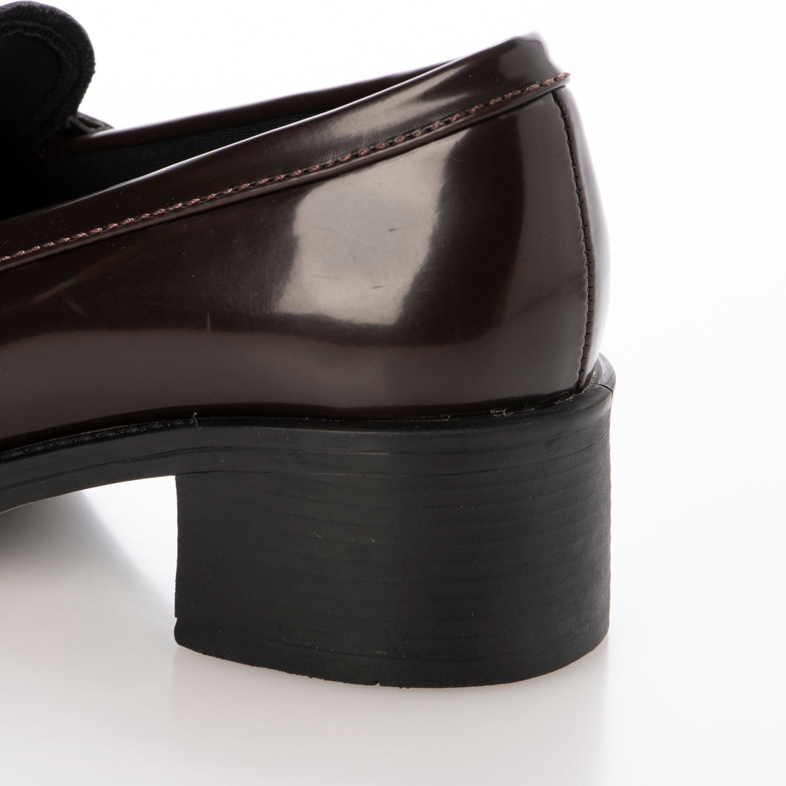 【EVOL/イーボル】 【ふかふか・クッション入り】4.5cmコインローファー IZ5863  （ブラックエナメル） ブラウンエナメル