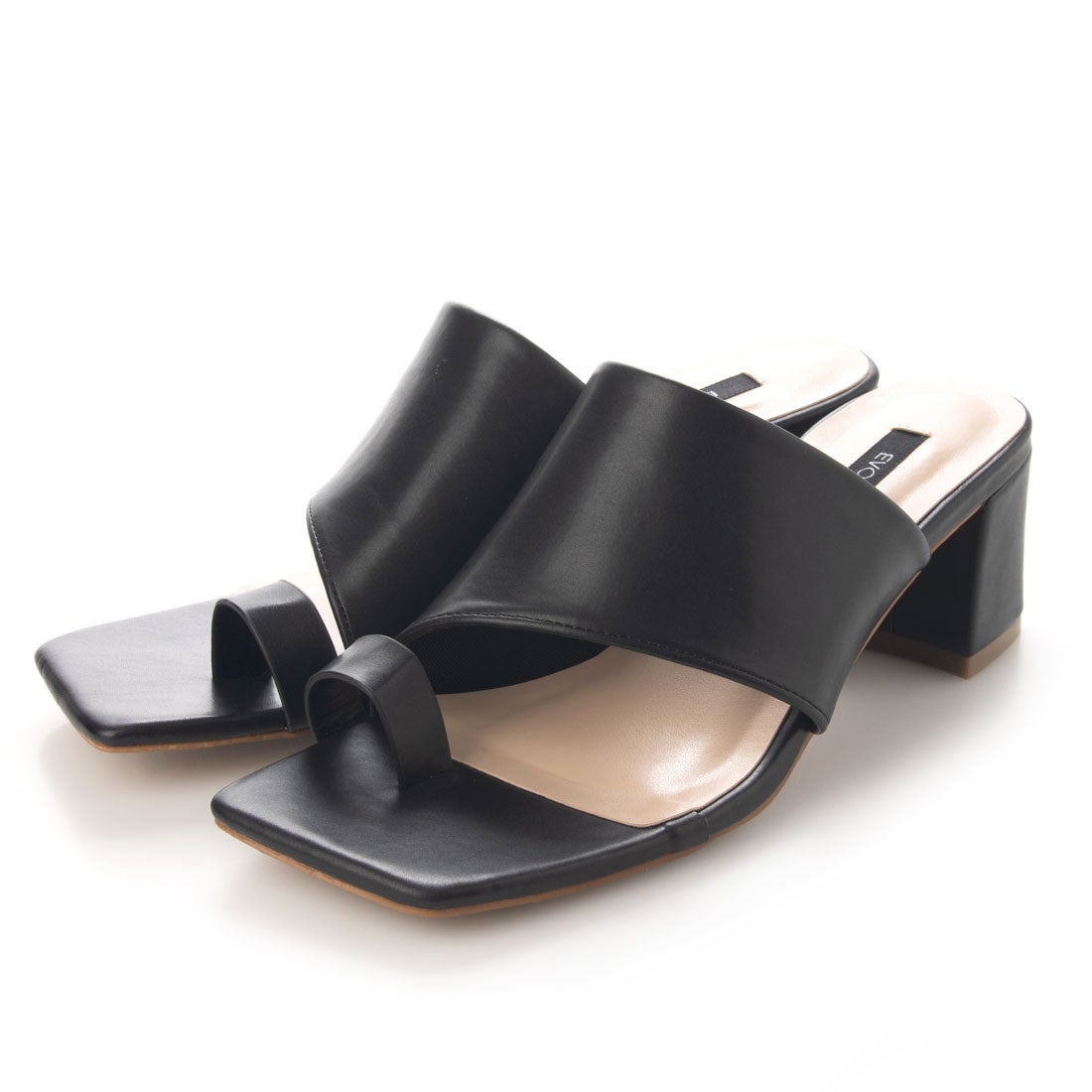 [EVOL] Square thong 5.3cm heel sandals IW5318