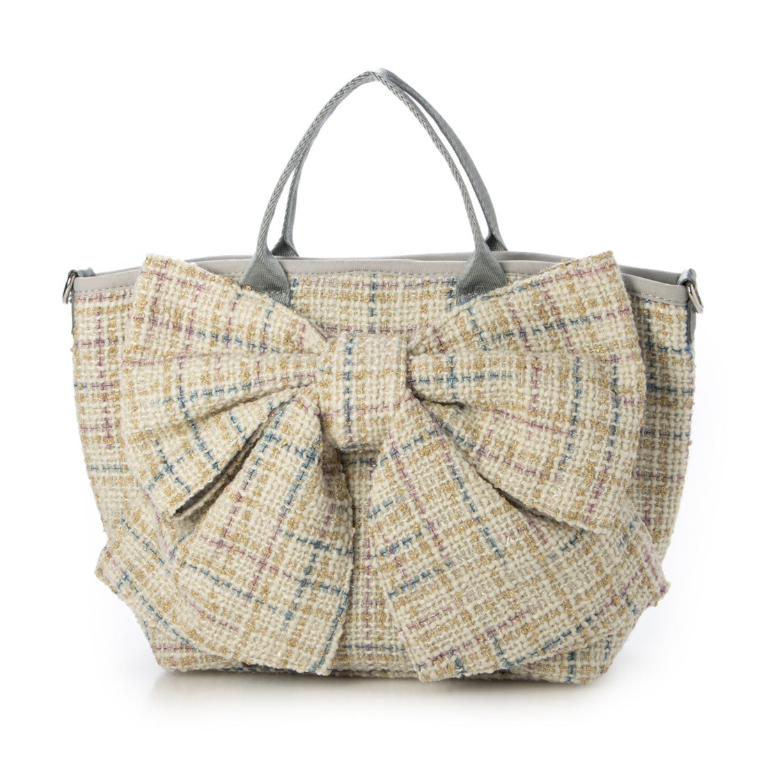 イグジスタンス EXISTENCE ダイバー素材リボントートバッグ （tweed white） tweed white