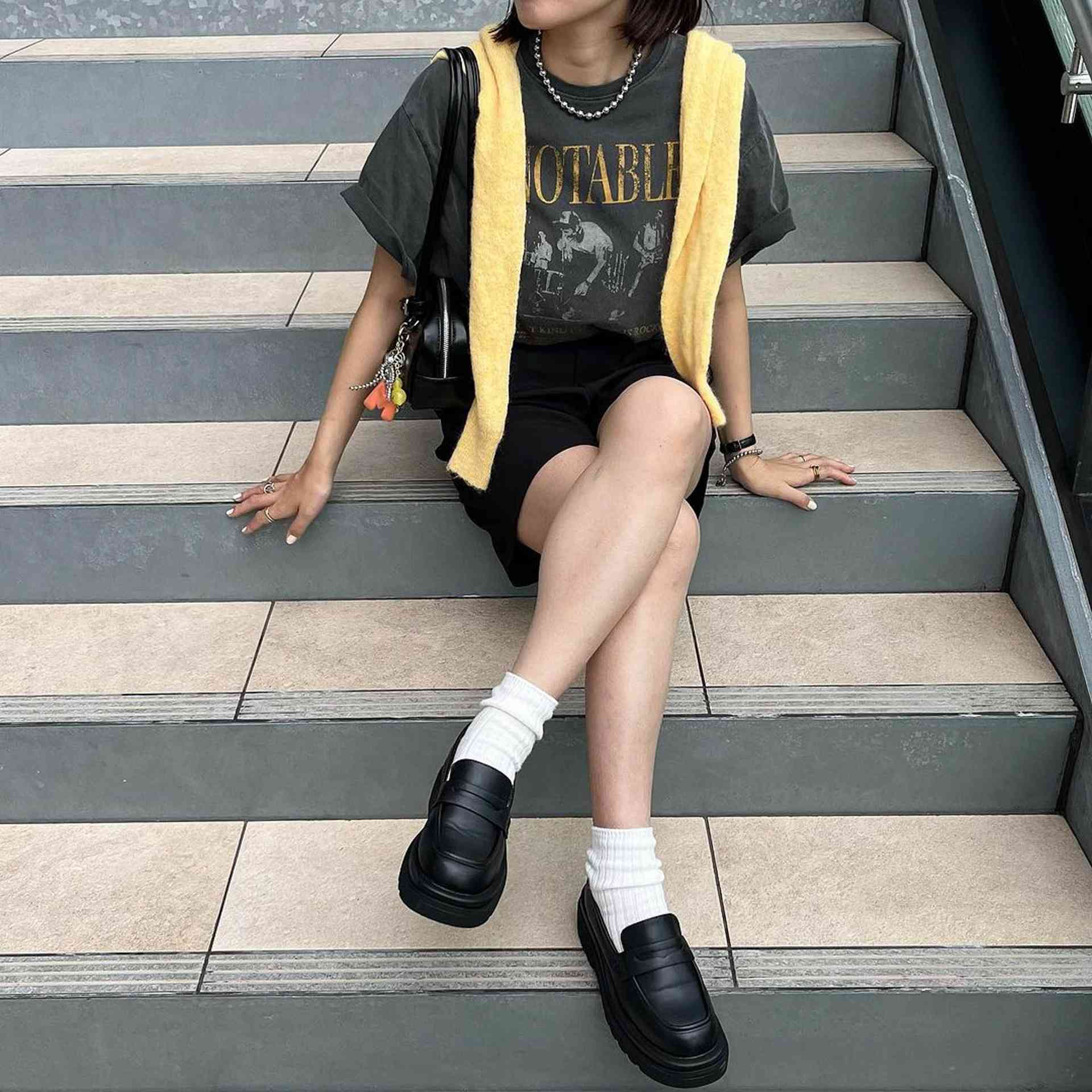 ファビーファビー FABBY FABBY. チャンキーヒールローファー