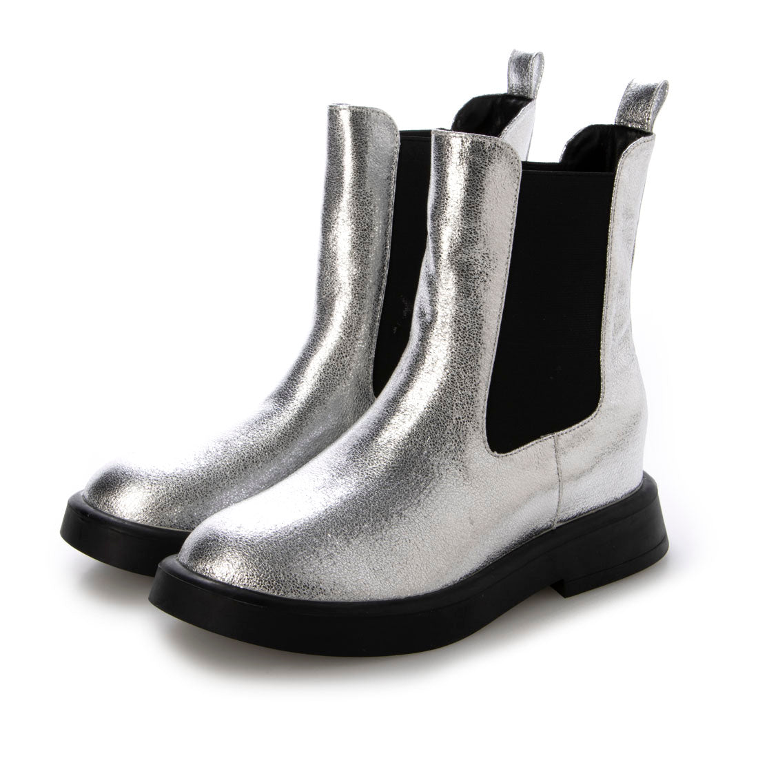 ファビーファビー FABBY FABBY. サイドゴアジョッキーショートブーツ （シルバー） シルバー