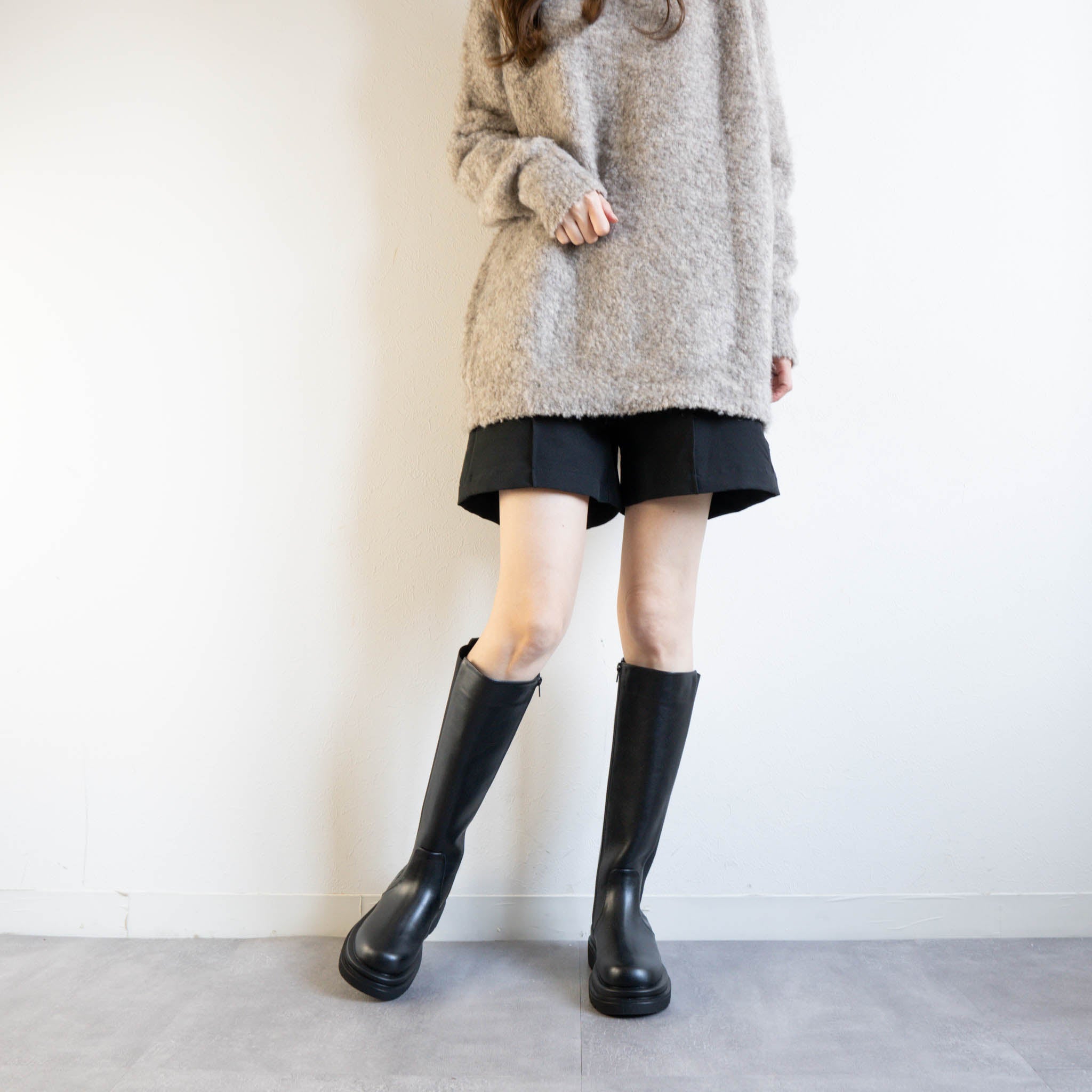 ファビーファビー FABBY FABBY. サイドゴアジップアップロングブーツ