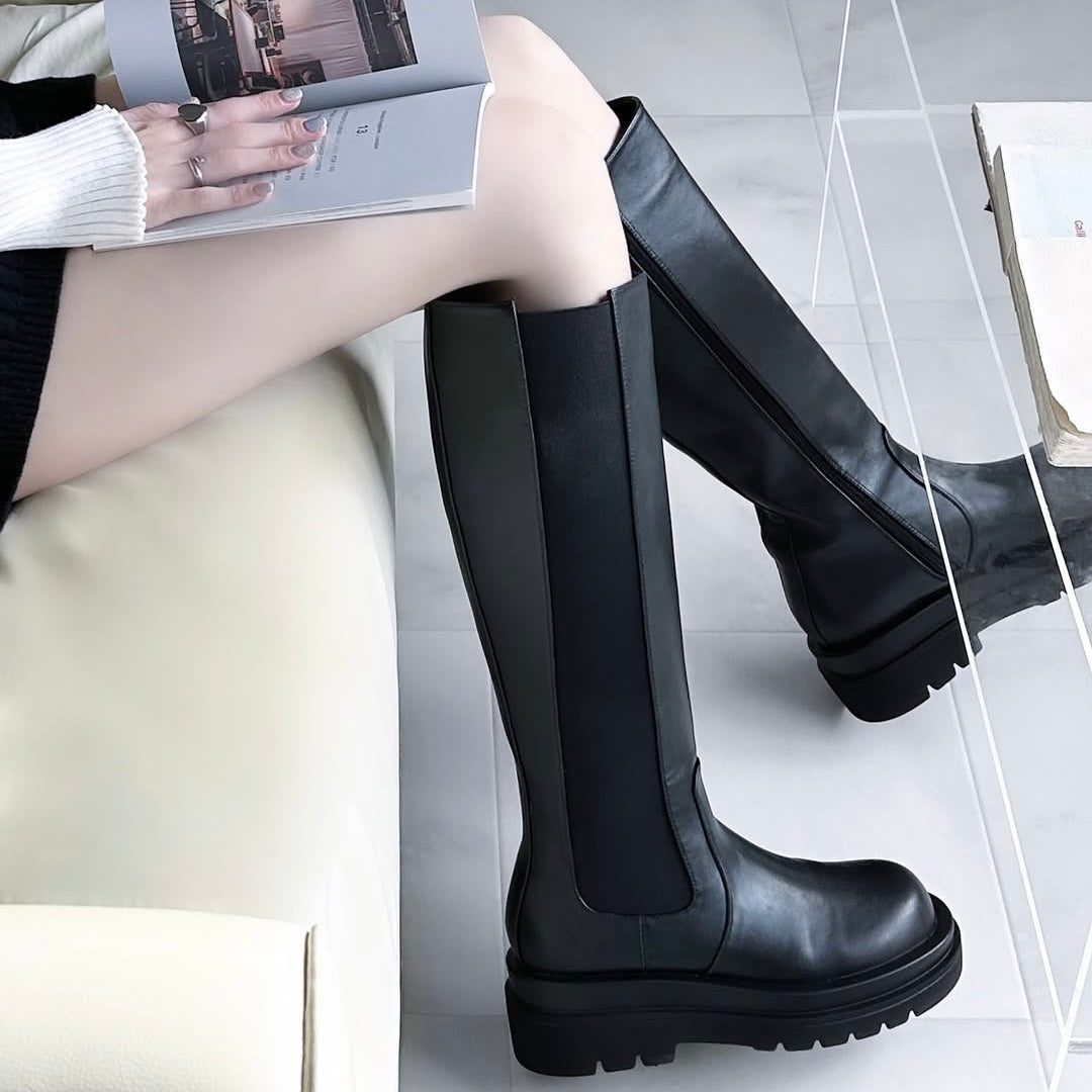 ファビーファビー FABBY FABBY. サイドゴアジップアップロングブーツ