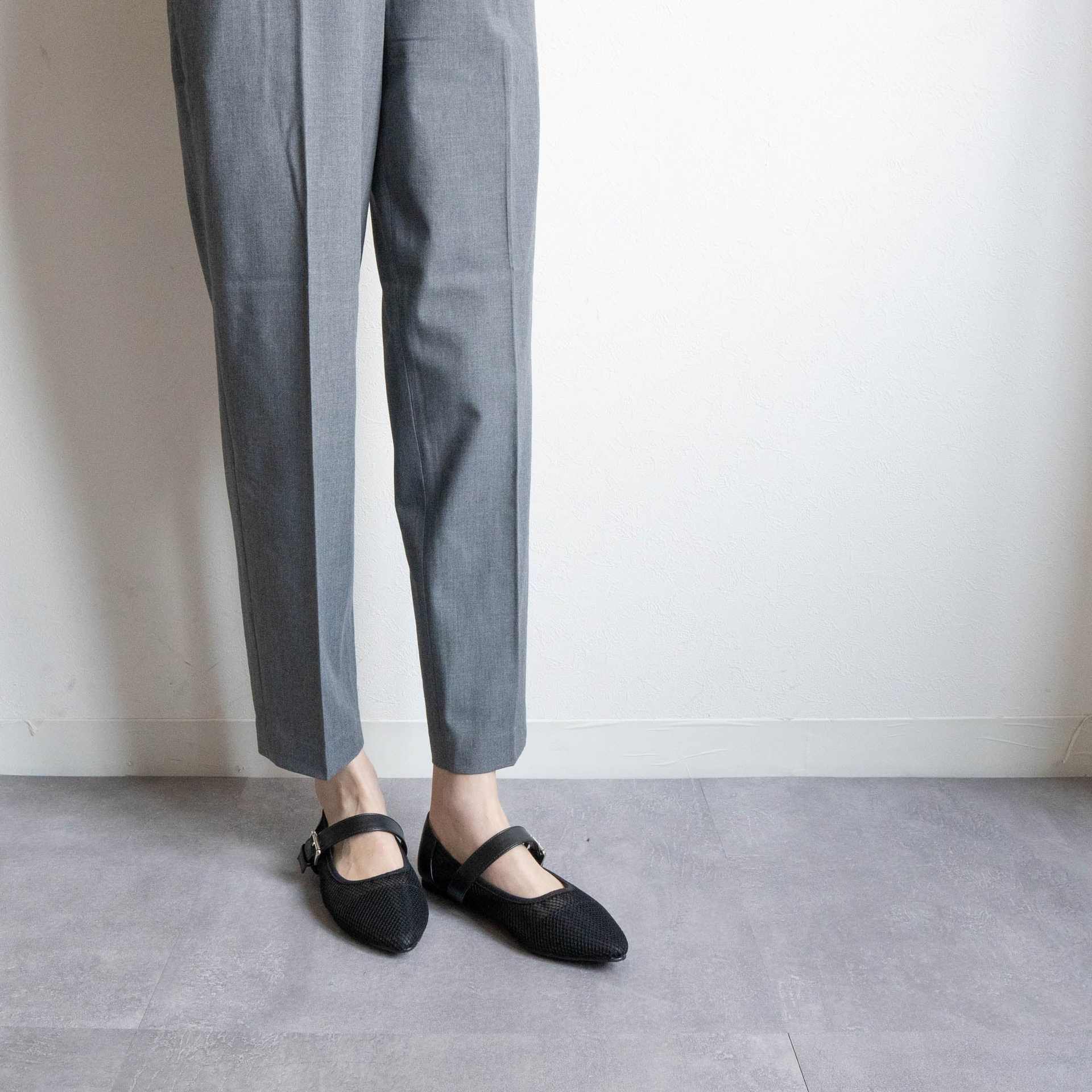 ファビーファビー FABBY FABBY. メッシュメリージェーンパンプス （ブラック） ブラック