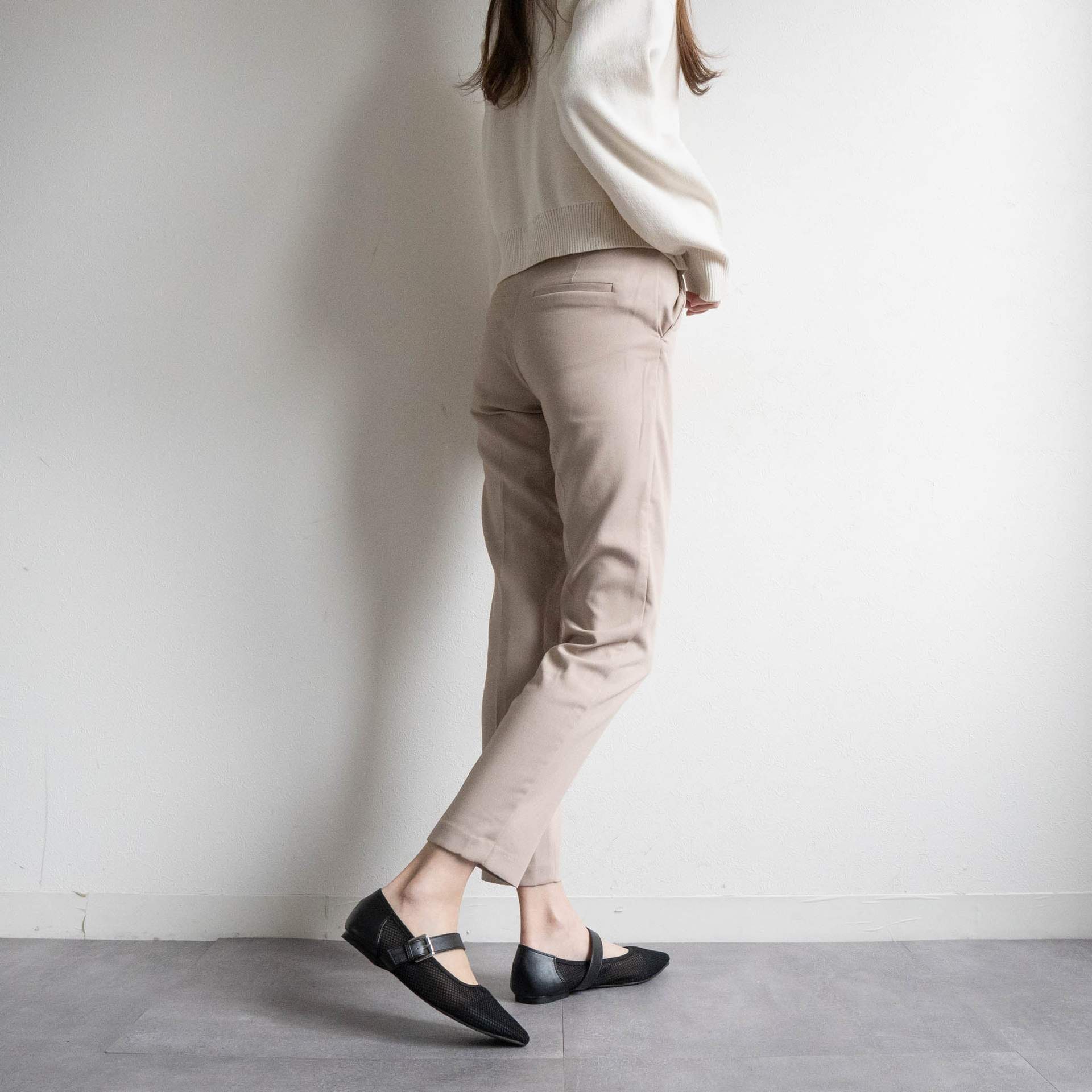 ファビーファビー FABBY FABBY. メッシュメリージェーンパンプス （ブラック） ブラック