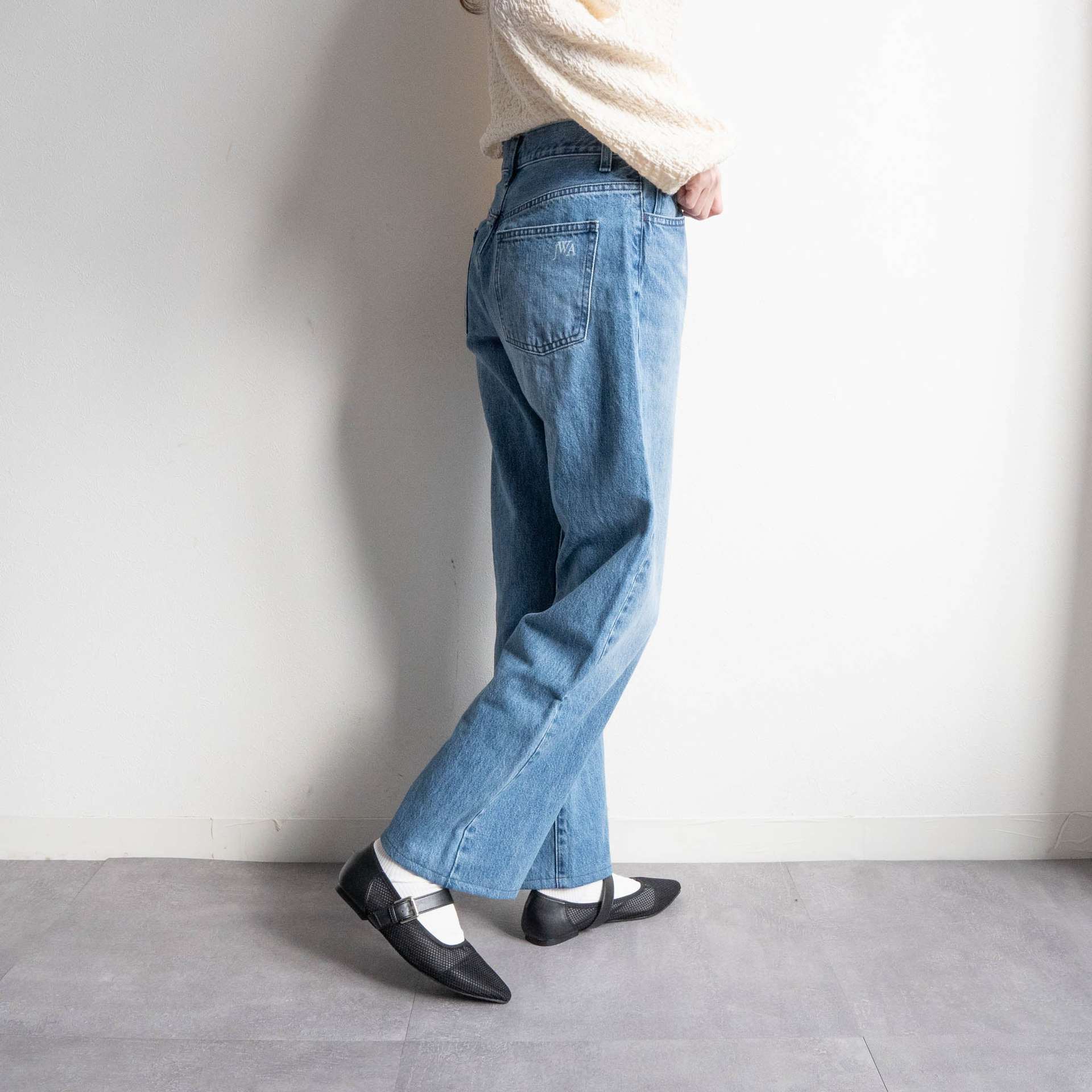 ファビーファビー FABBY FABBY. メッシュメリージェーンパンプス （ブラック） ブラック