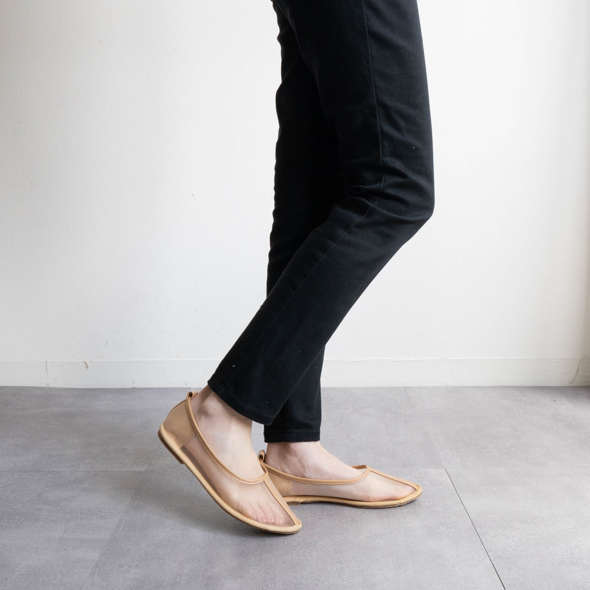 ファビーファビー FABBY FABBY. メッシュシアーフラットシューズ （BE） BE