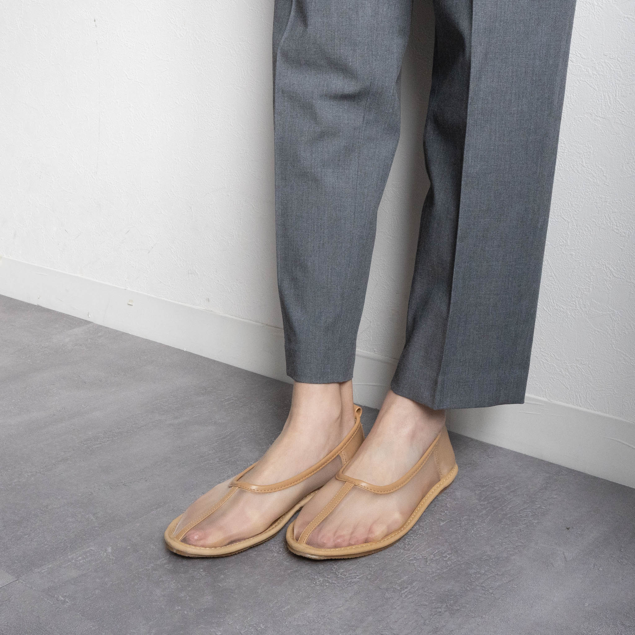 ファビーファビー FABBY FABBY. メッシュシアーフラットシューズ （BE） BE
