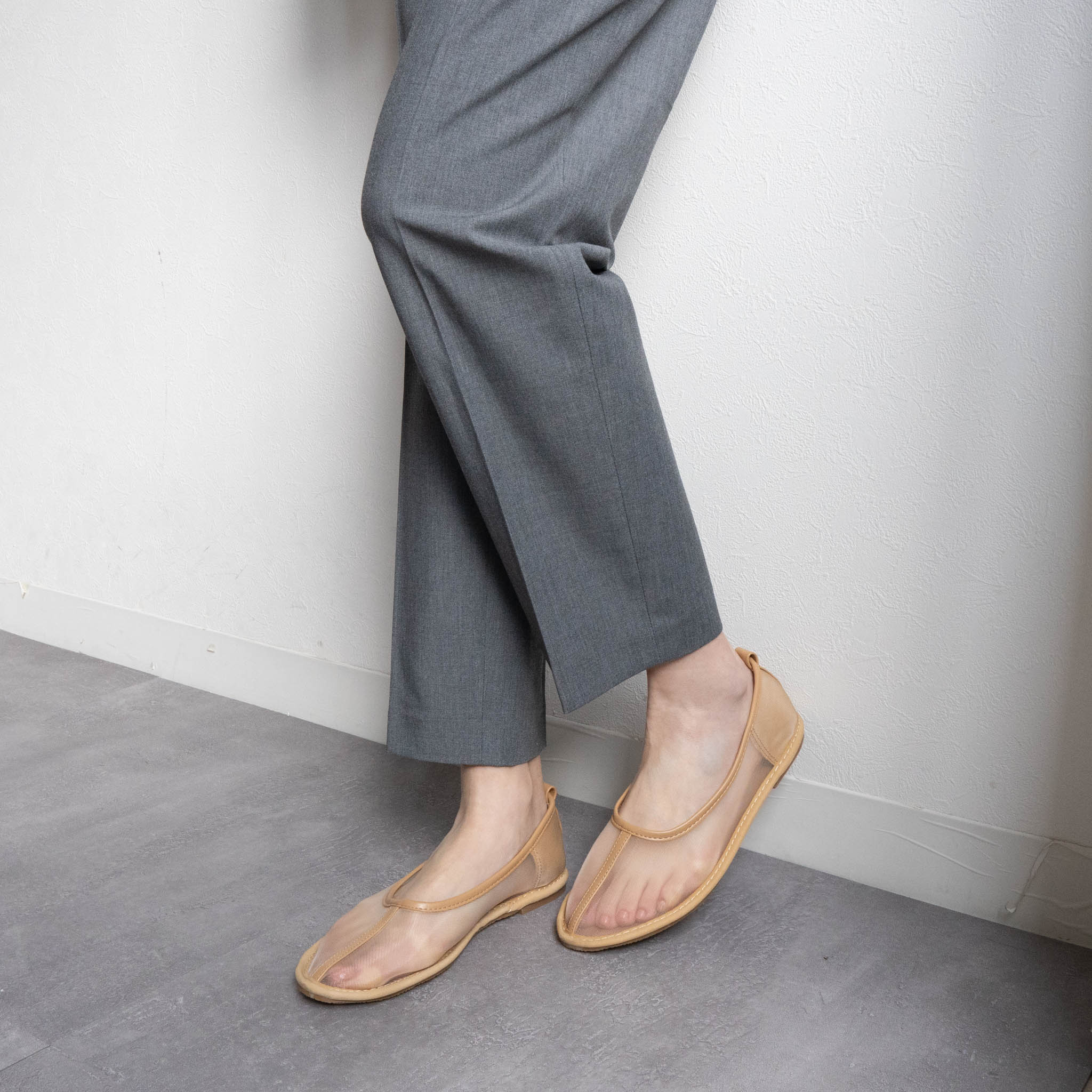 ファビーファビー FABBY FABBY. メッシュシアーフラットシューズ （BE） BE
